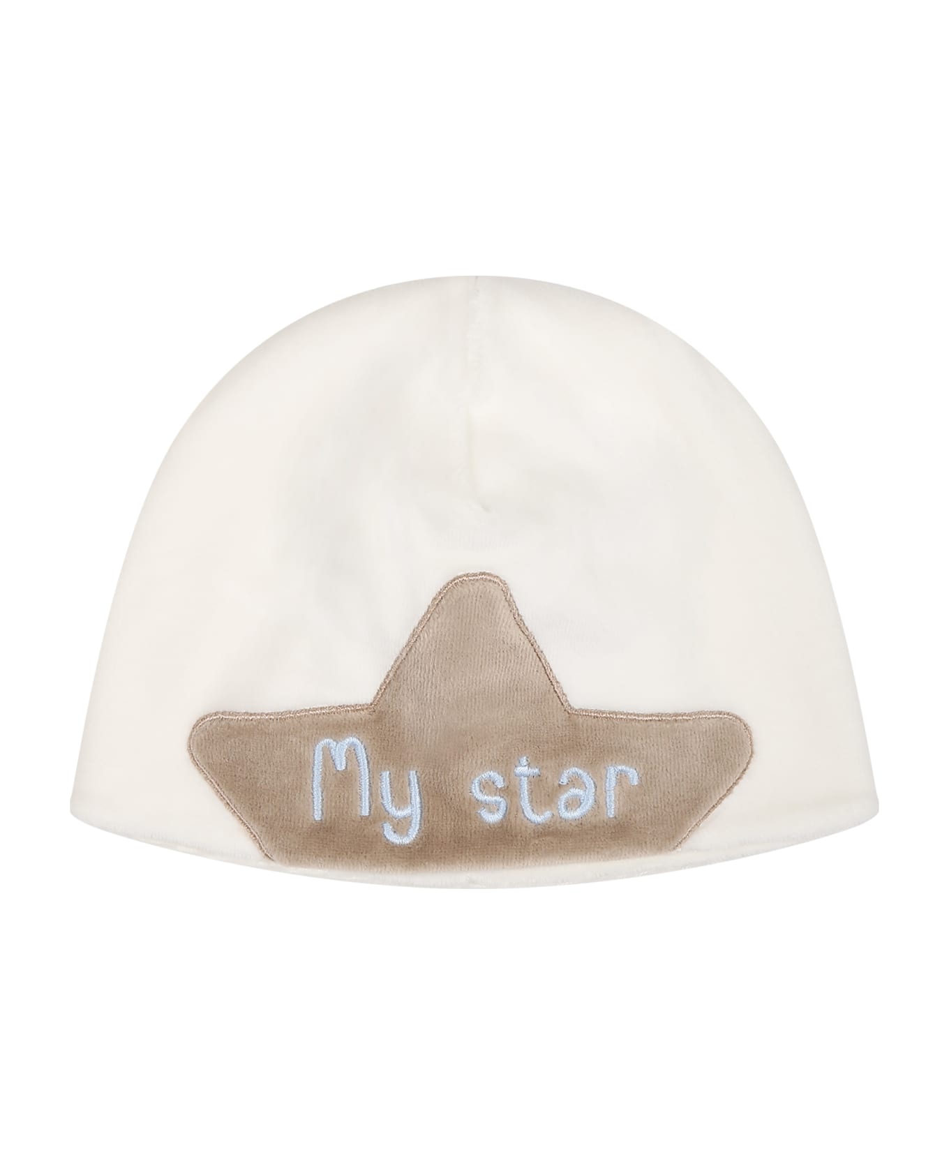 La stupenderia White Hat For Baby Boy With Star - White アクセサリー＆ギフト