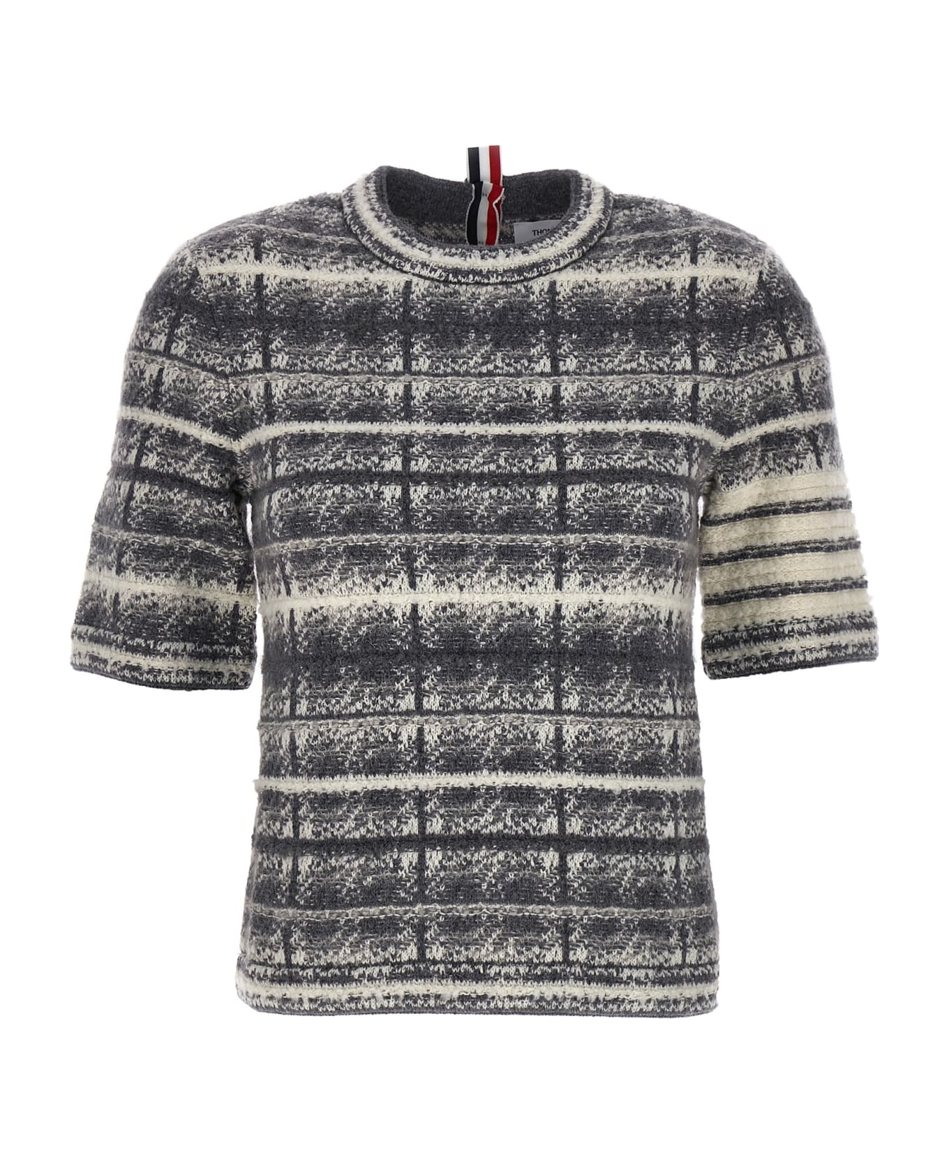 Thom Browne Tartan Sweater - Gray ニットウェア