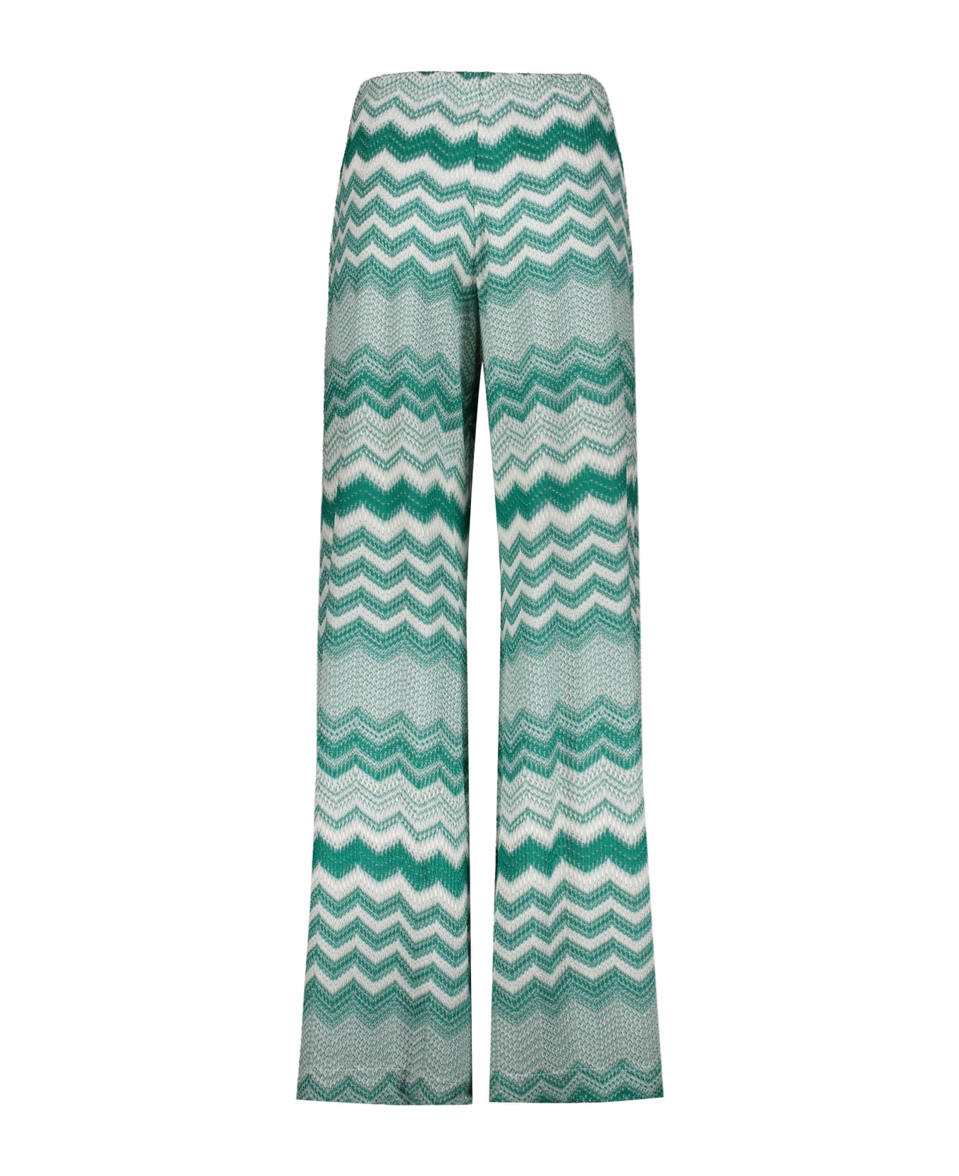 M Missoni Chevron Knitted Palazzo Trousers - green ボトムス