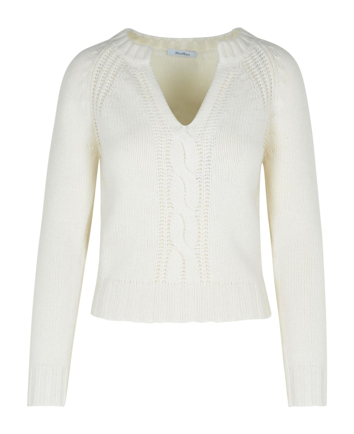 Max Mara 'cancan' Ivory Cashmere Sweater - Ivory