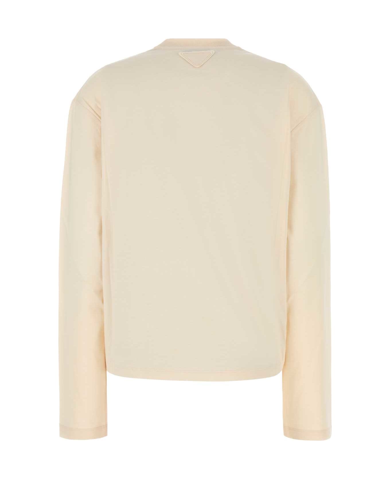Prada Sand Cotton T-shirt - GESSO