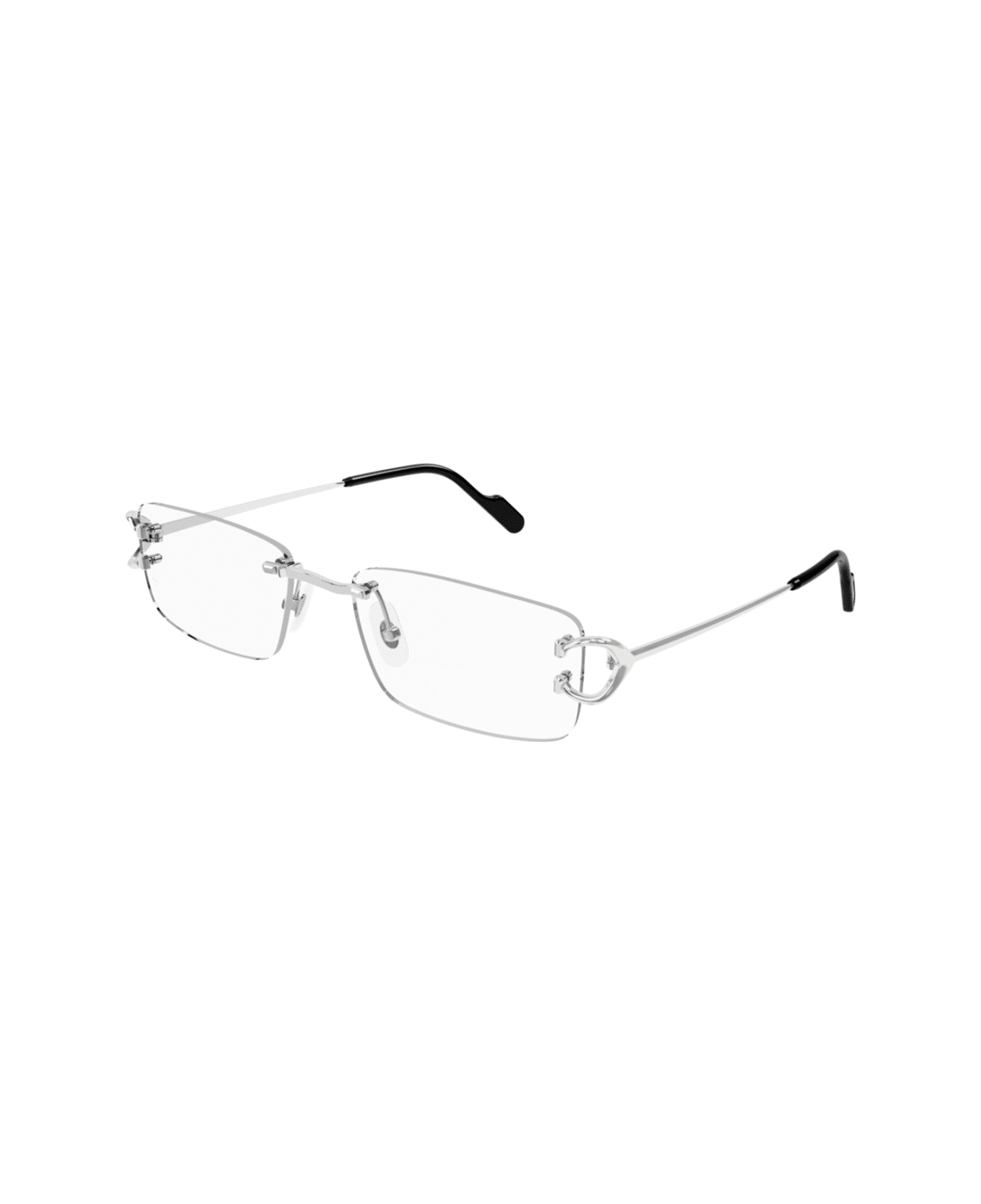 Cartier Eyewear Cartier Ct0344o C Di Cartier 002 Silver Glasses - Argento