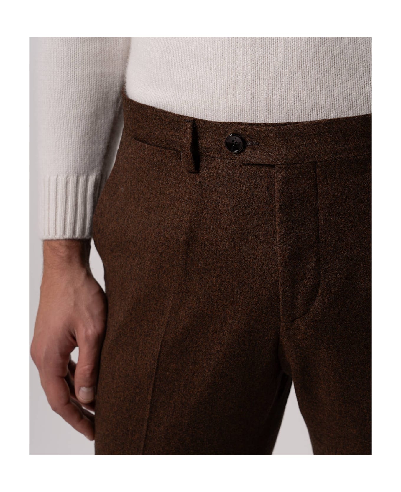 Larusmiani Velvet Trousers Howard Pants - FireBrick