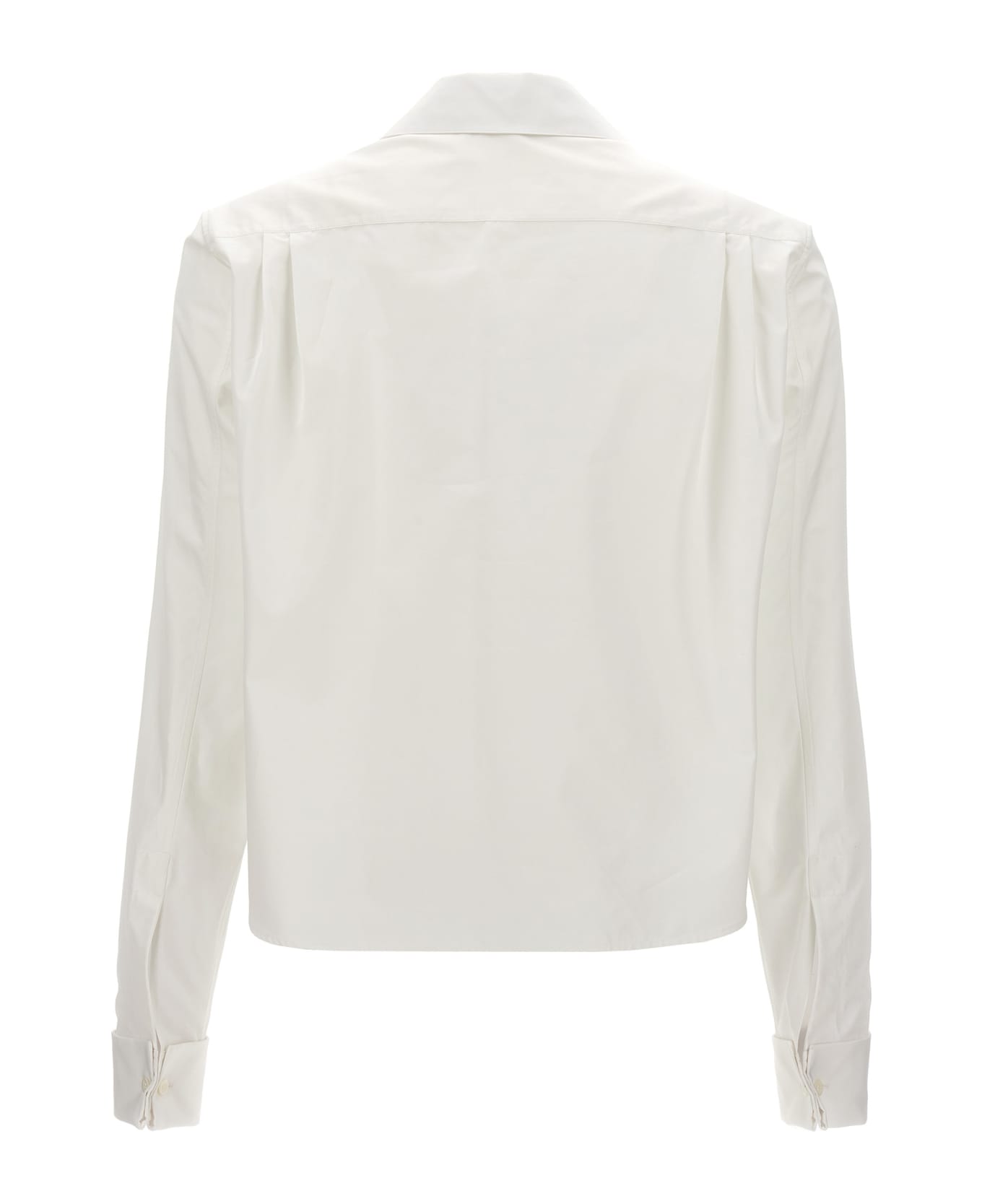 Loewe Pleated Plastron Shirt - White シャツ