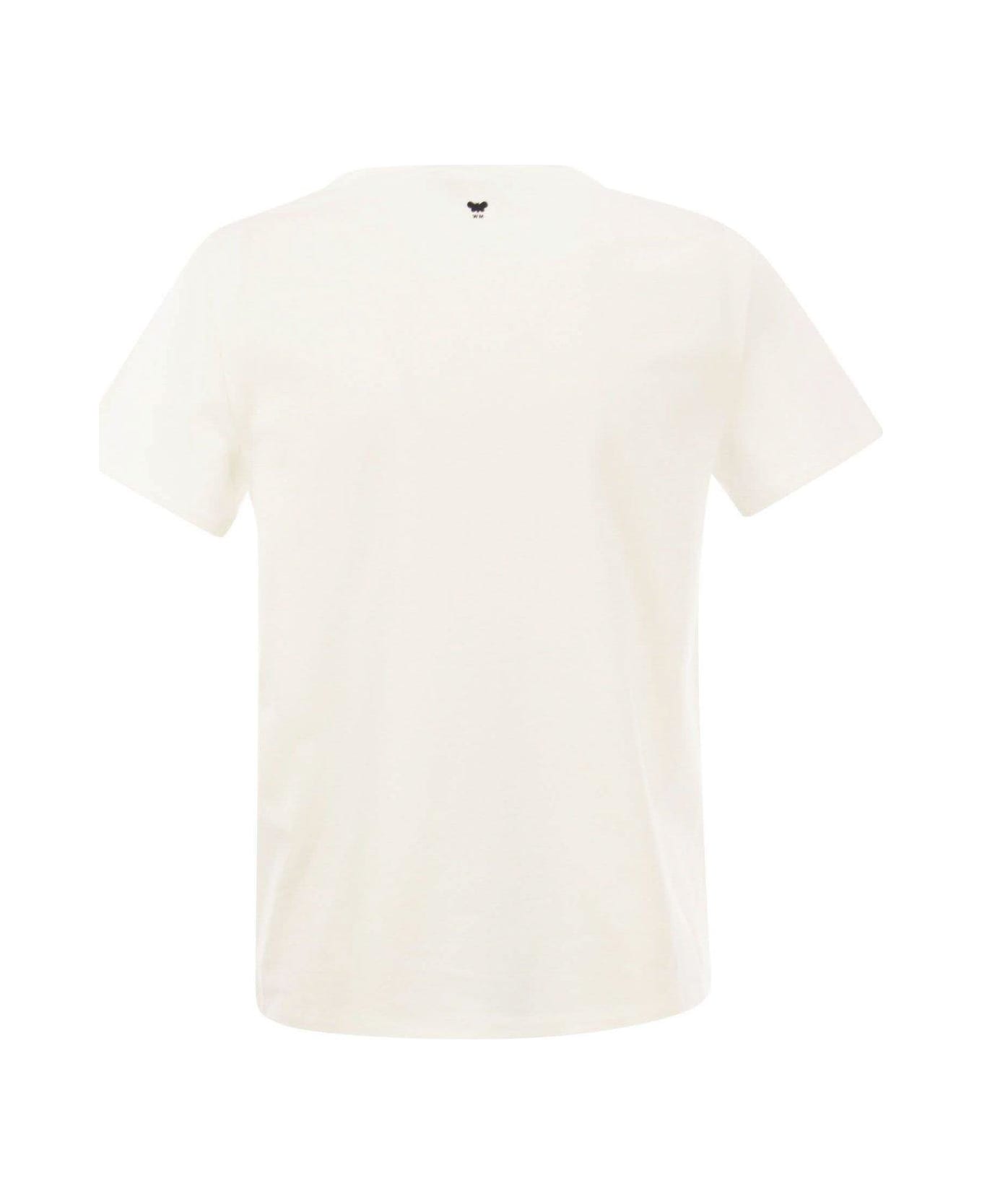 Weekend Max Mara Crewneck Short-sleeved T-shirt - Bianco Tシャツ