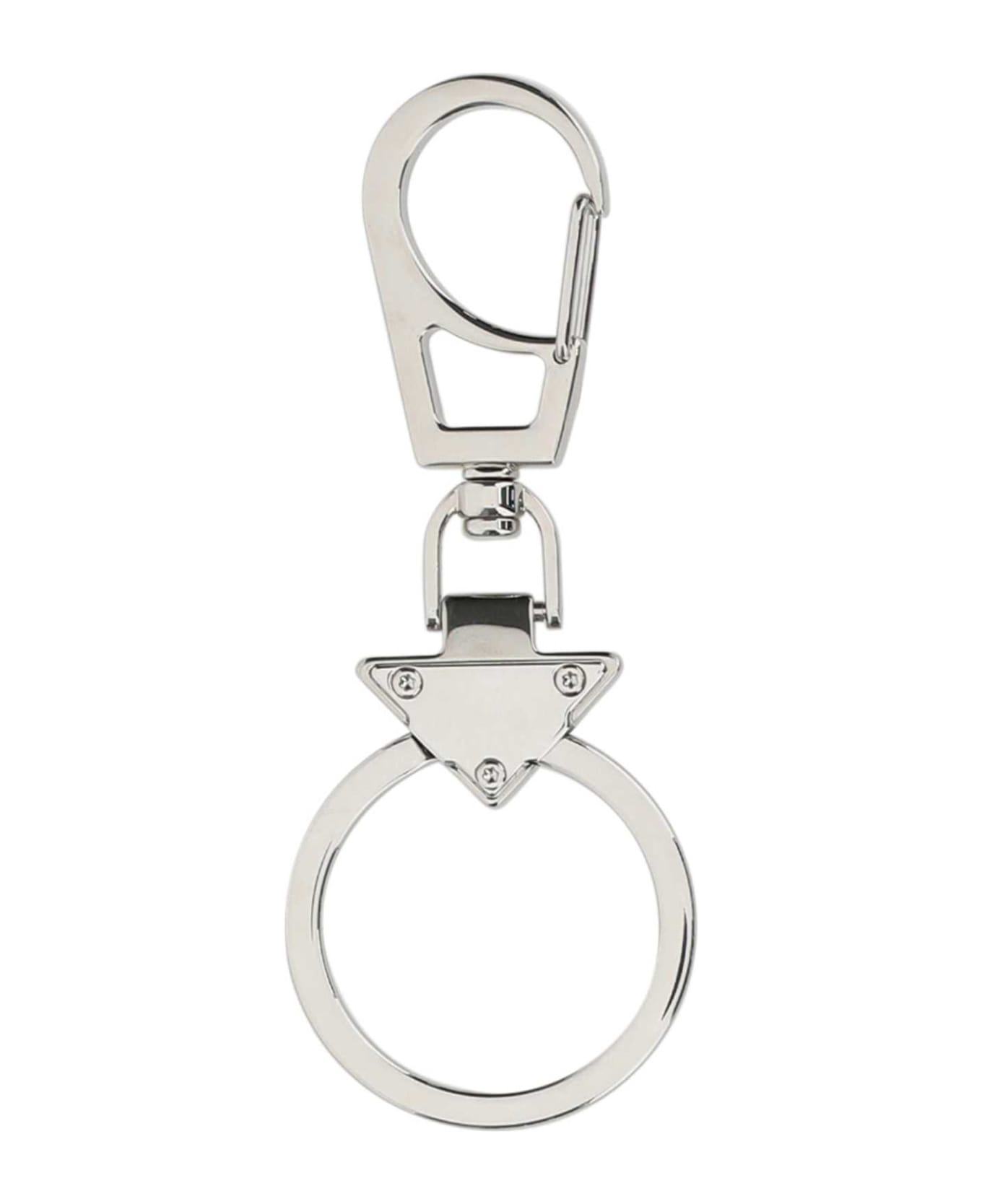 Prada Silver Metal Key Ring - F0002