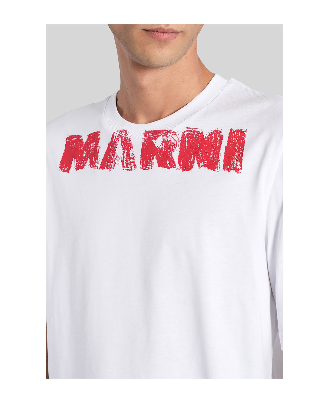 Marni T-shirt In White Cotton - white