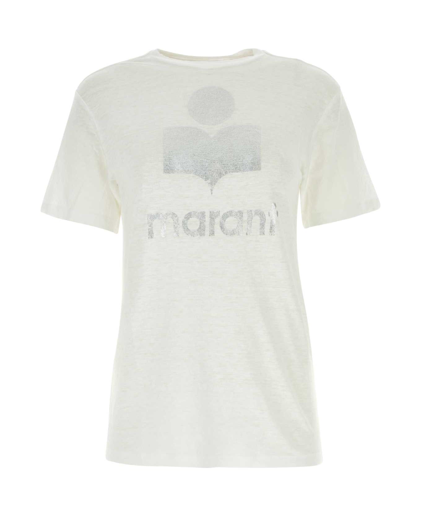 Marant Étoile White Linen Zewel T-shirt - White