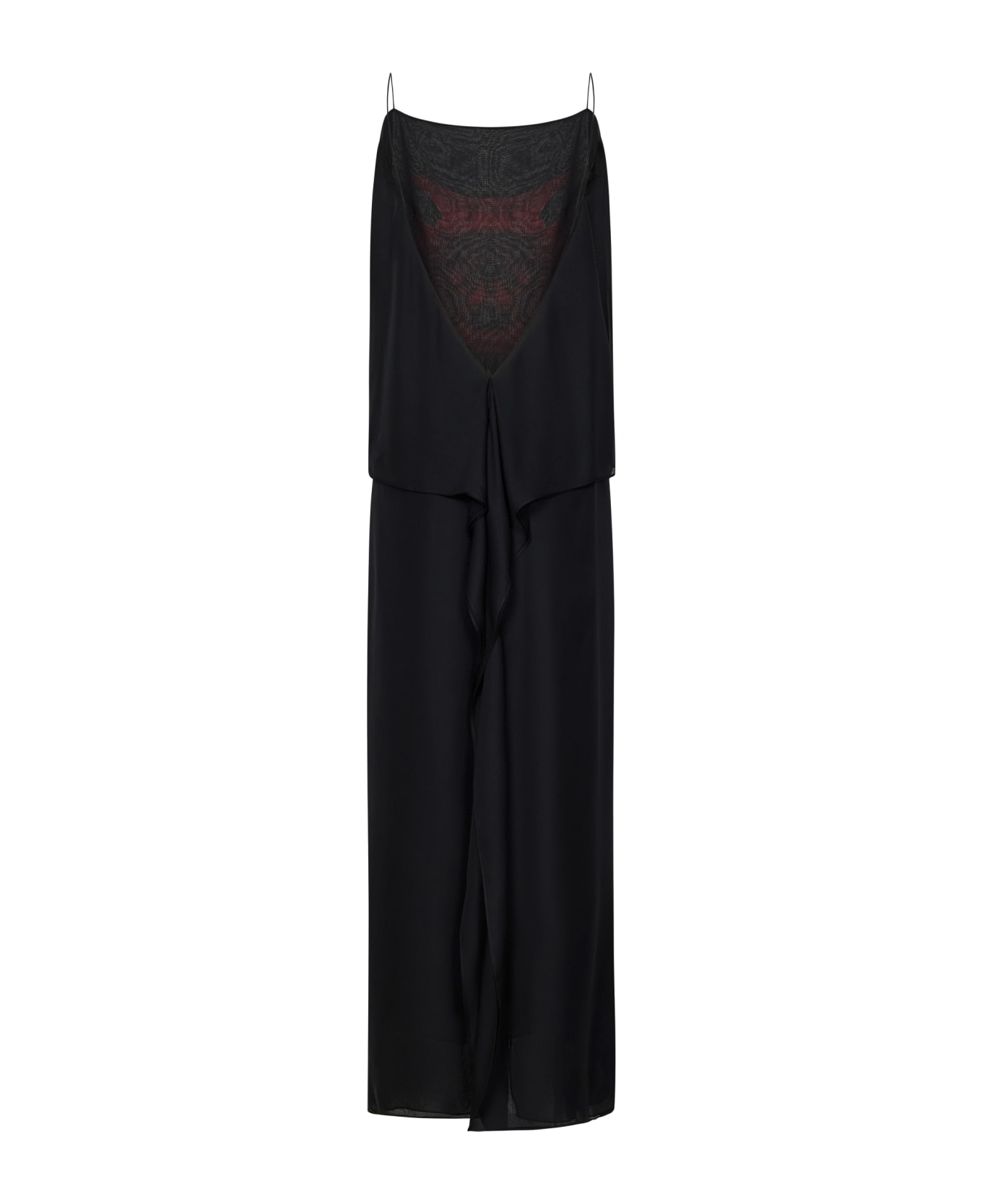 Alexander McQueen Shadow Rose Long Dress - Black