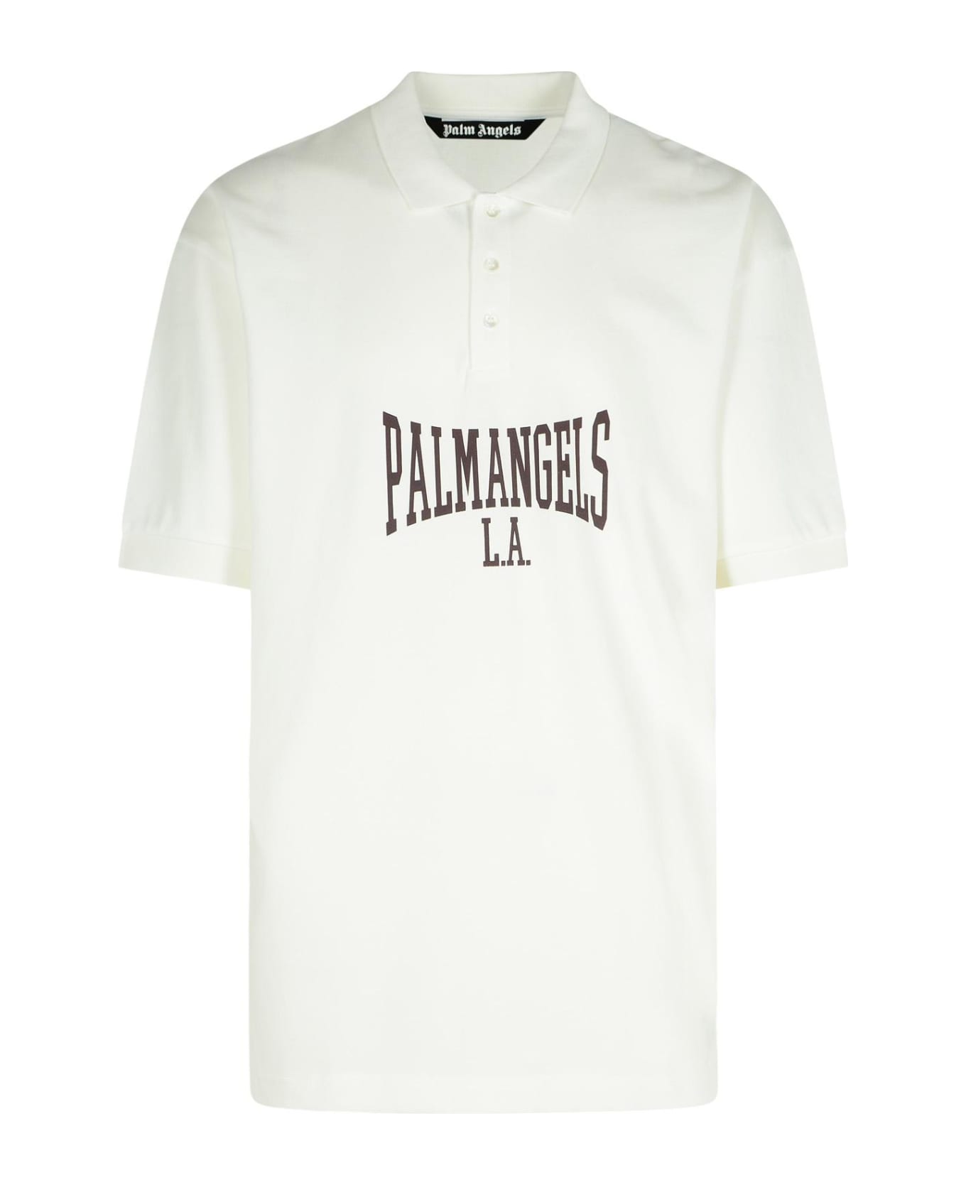 Palm Angels Cotton Polo Shirt - White