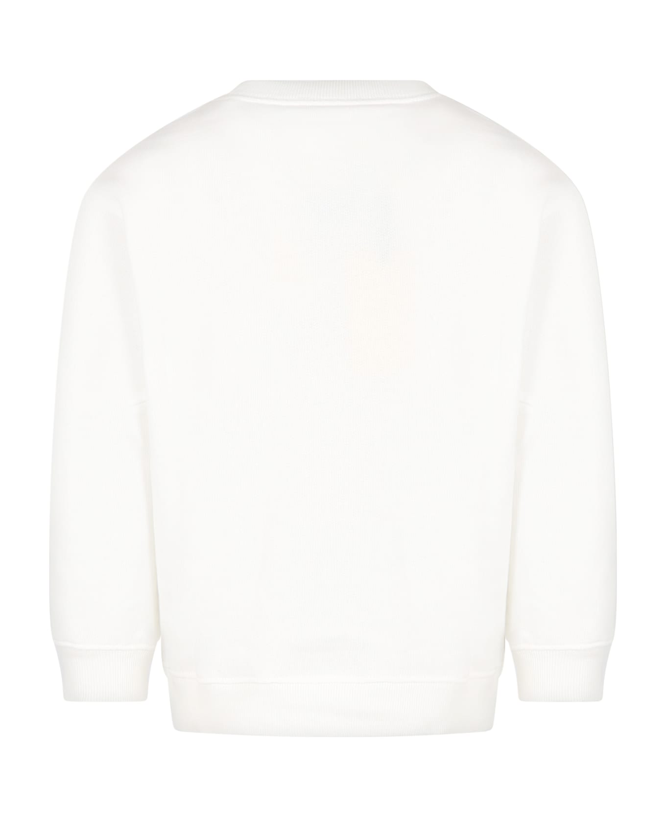 Gucci White Sweatshirt For Kids With Gg - White