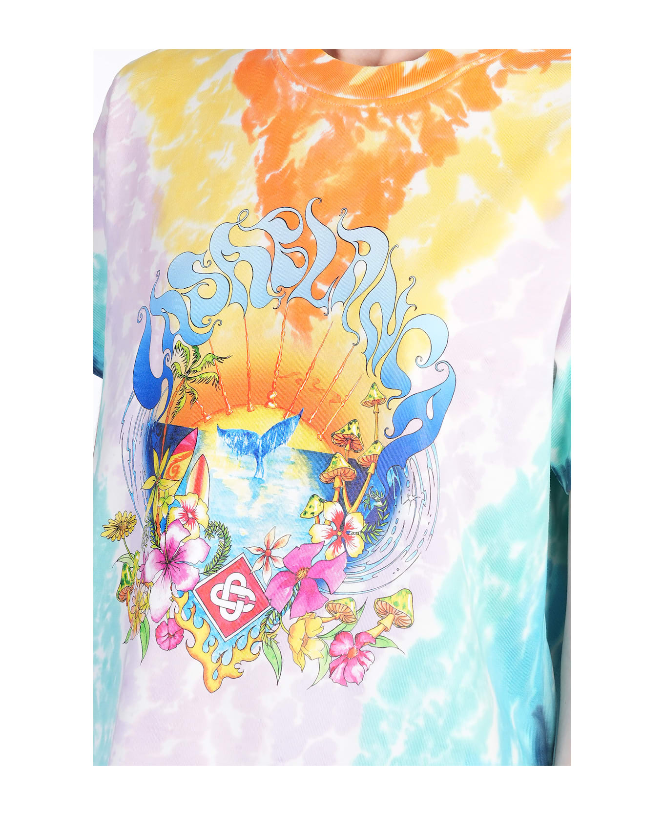 Casablanca T-shirt In Multicolor Cotton - multicolor