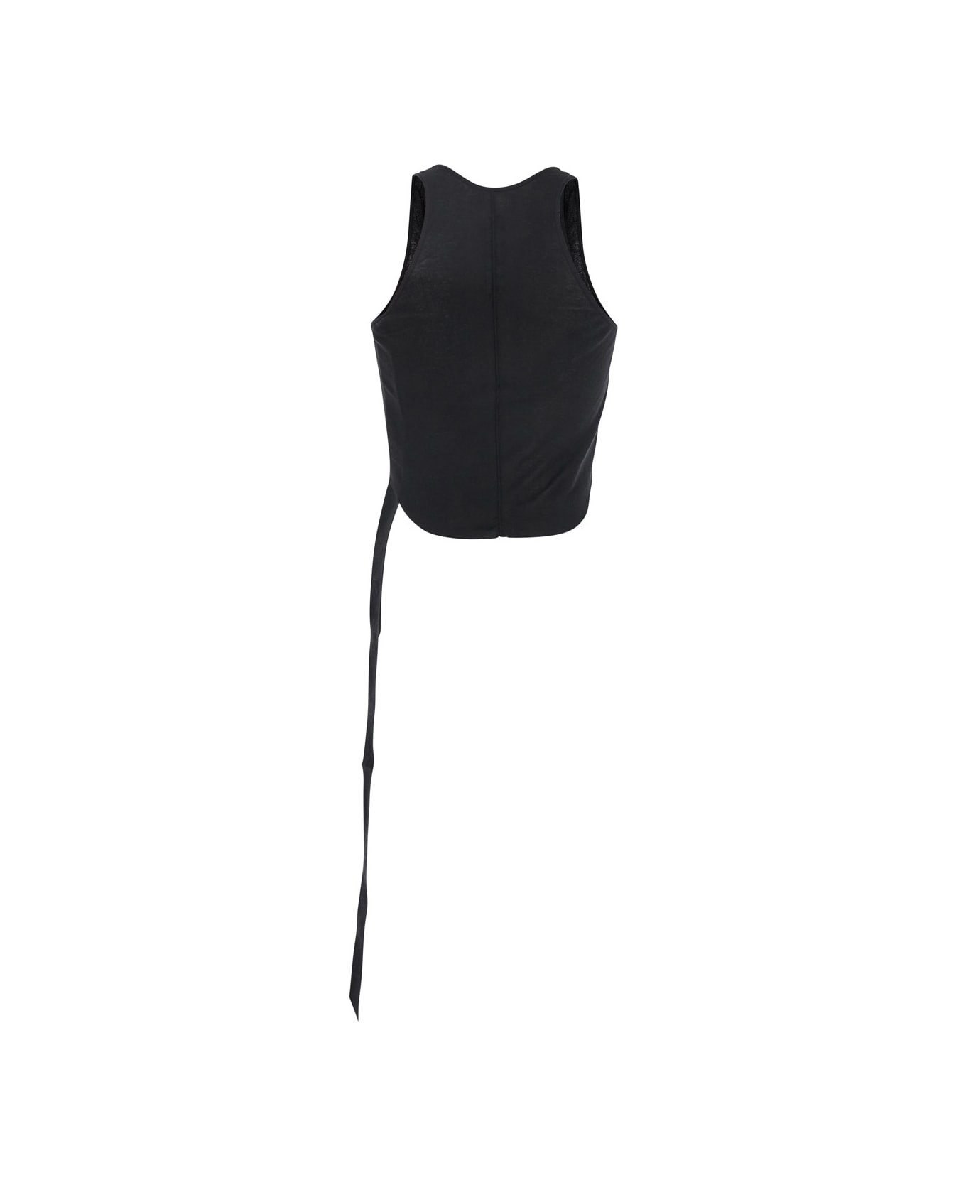 DRKSHDW Black Racerback Top With Oversize Band In Cotton Man - Black