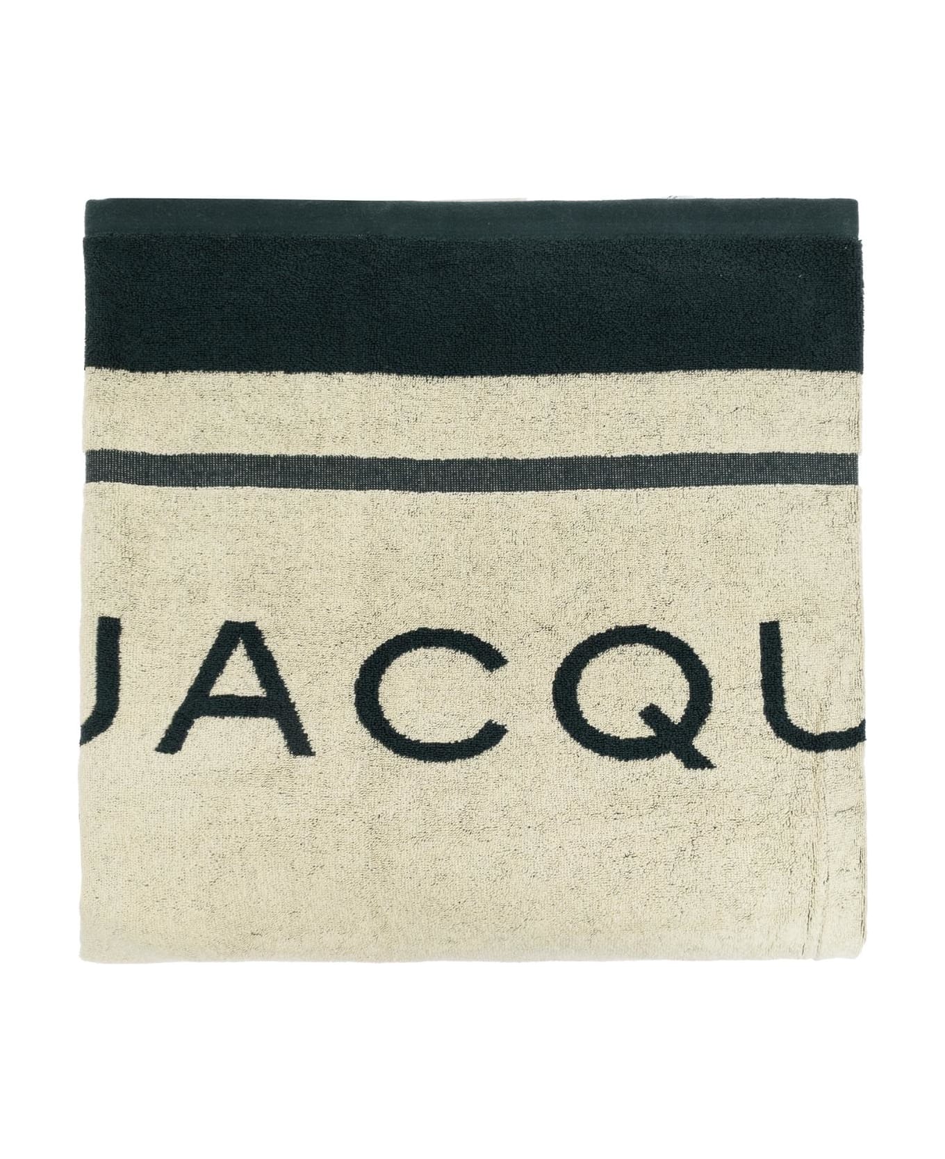 Jacquemus Towel With Logo - NEUTRALS/GREEN