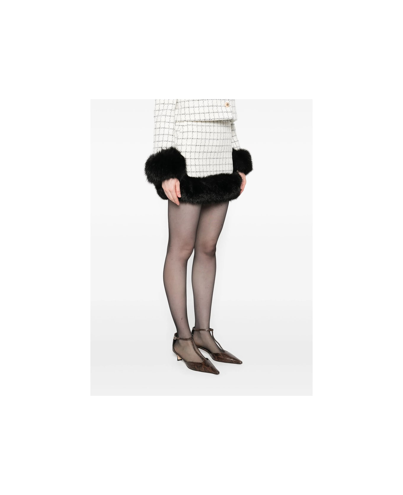 self-portrait Skirt - NEUTRALS/BLACK