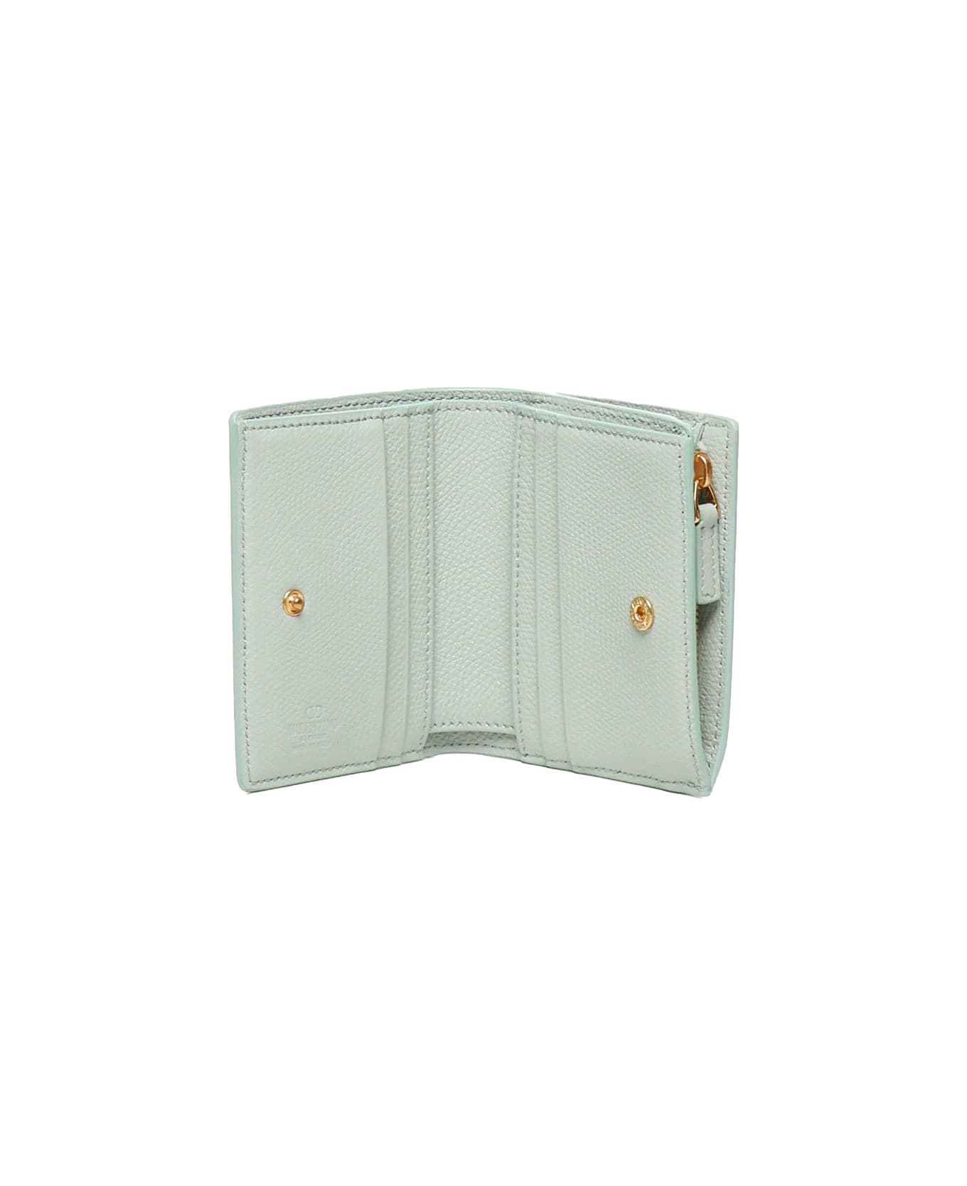 Valentino Garavani Vlogo Signature Card Holder - Sky GREY