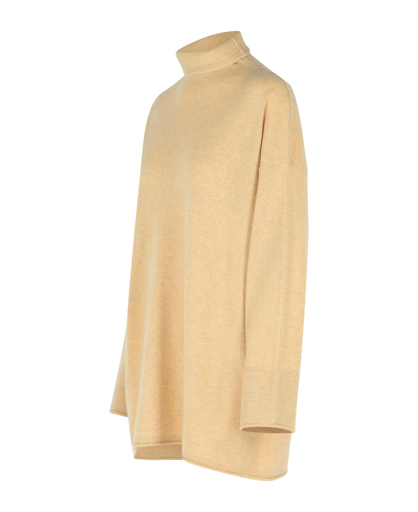 Max Mara 'oder' Beige Cashmere Turtleneck Sweater - Ivory