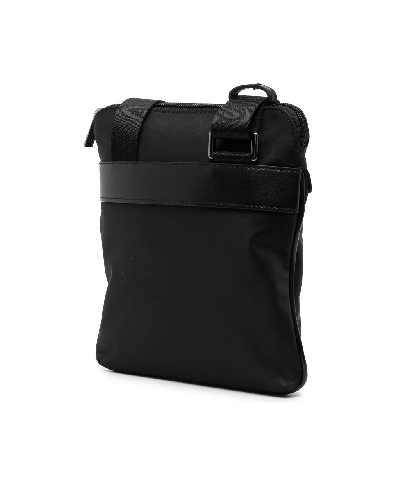 Emporio Armani Small Flat Messenger Bag - Dark Olive Black