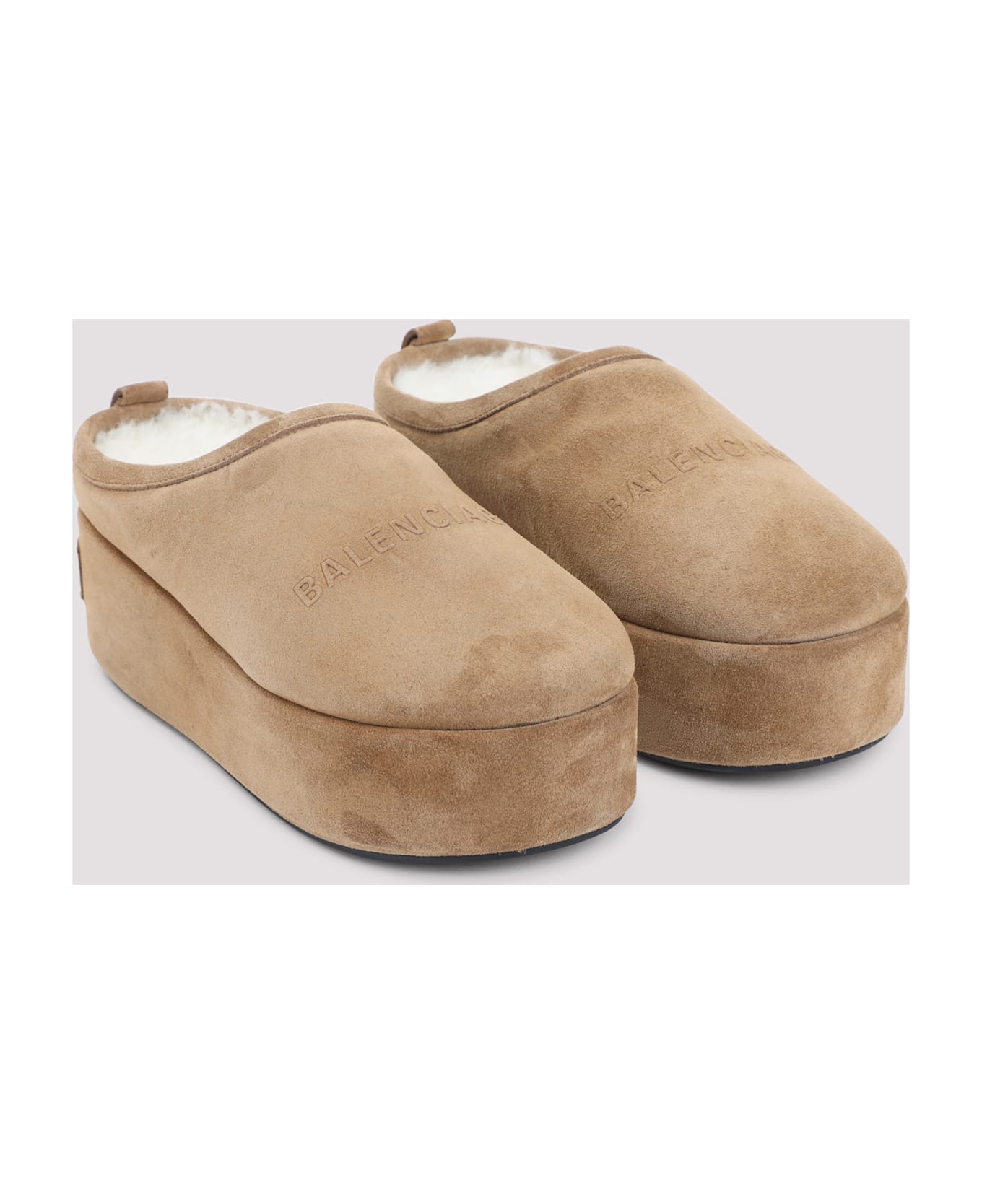 Balenciaga Alaska Pltf Mules - Brown White