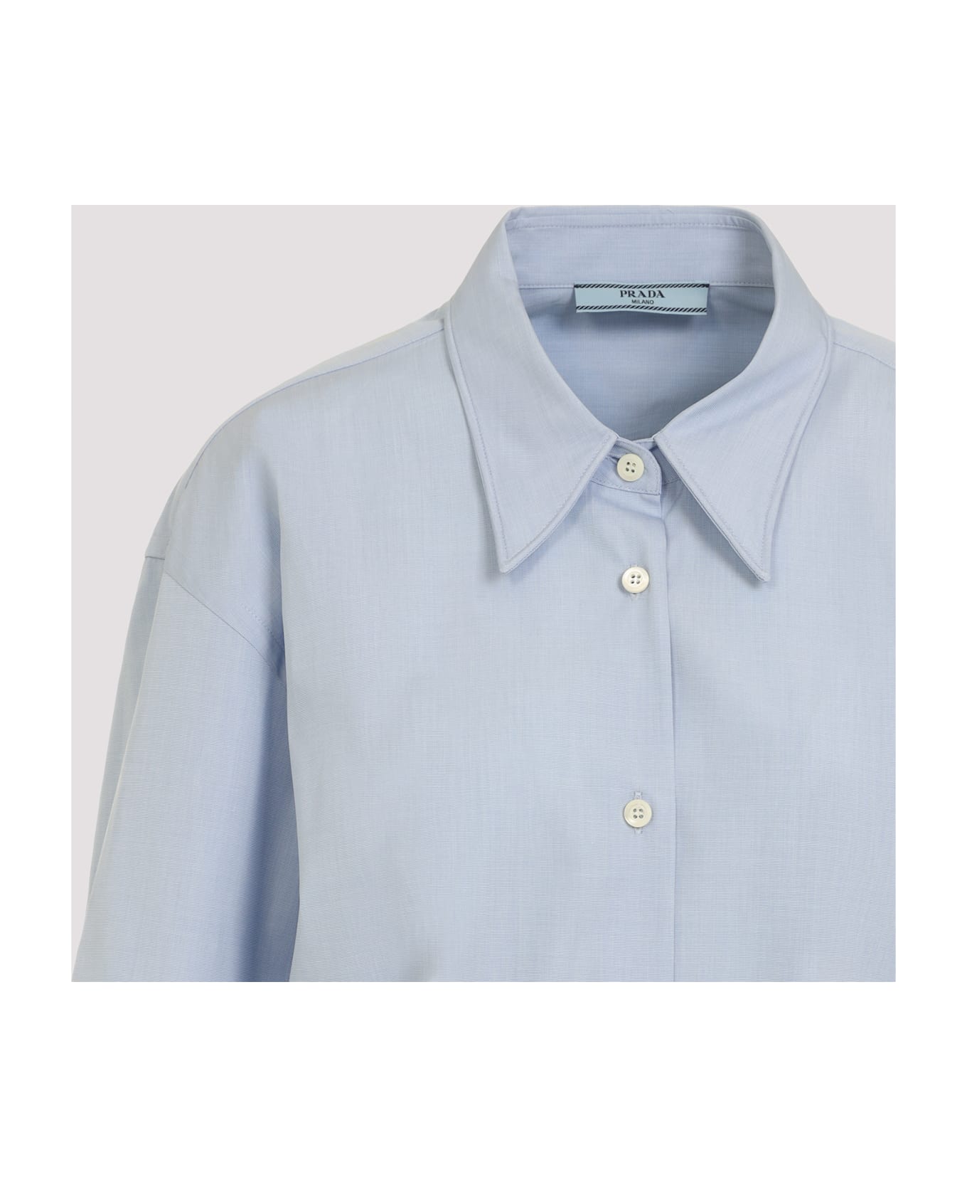 Prada Light Blue Poplin Shirt - CIELO