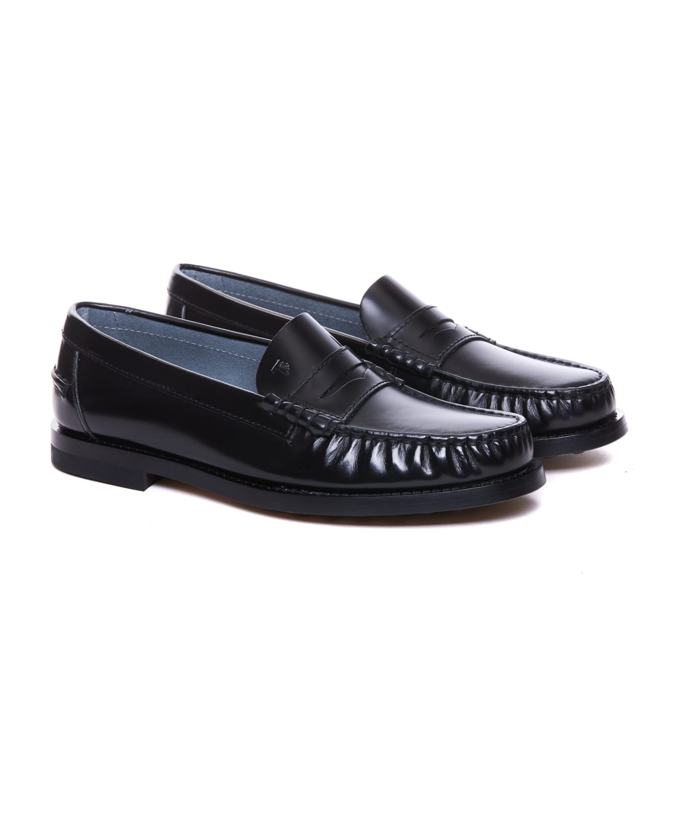 Tod
s Leather Loafers - BLACK
