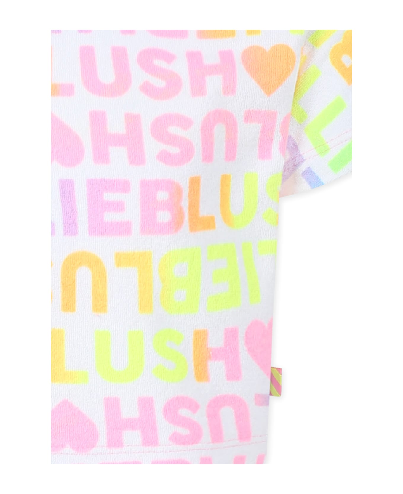 Billieblush White Crop T-shirt For Girl With Logo - White