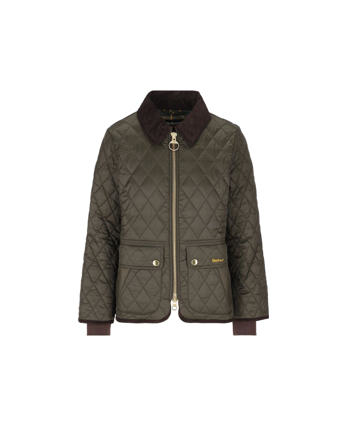 Barbour Fitted Beadnell Quilt - GREEN