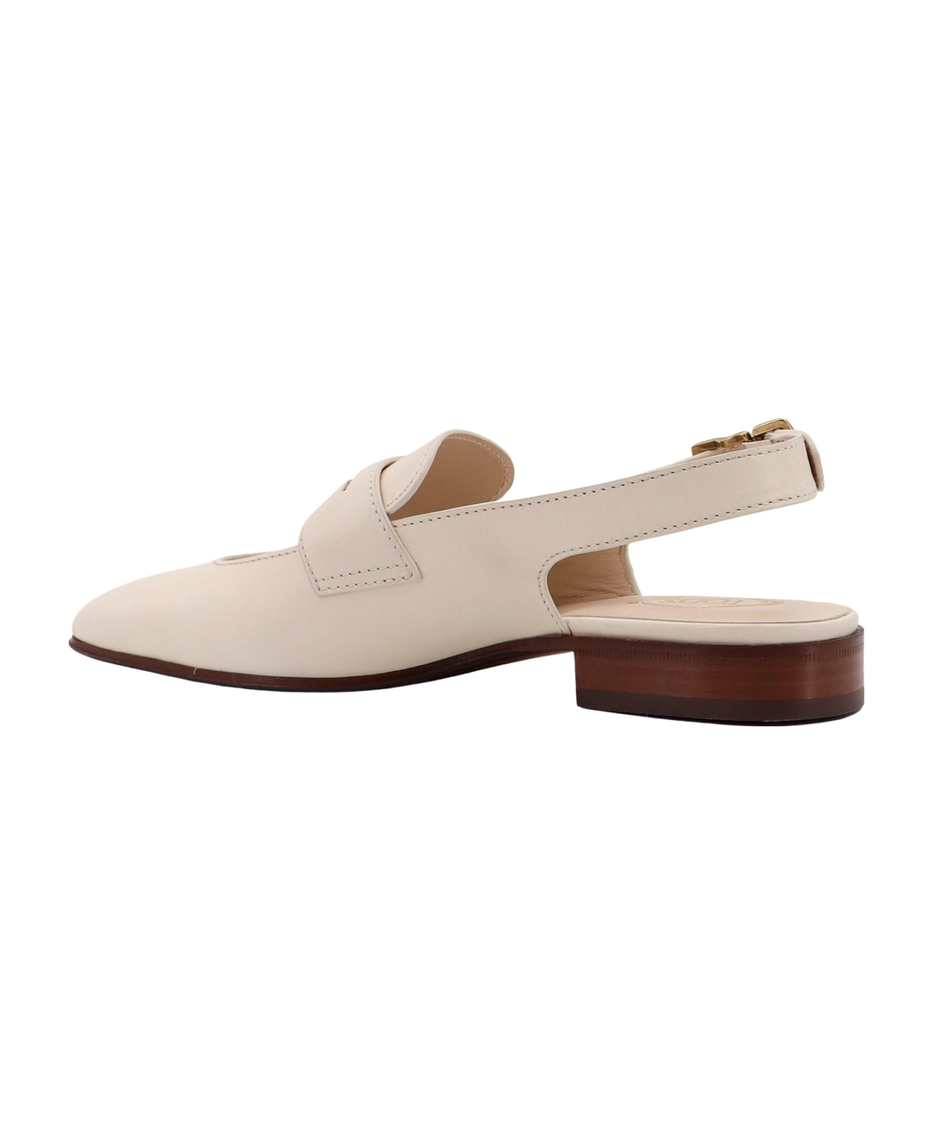Tod's Leather Slingback Loafer - White