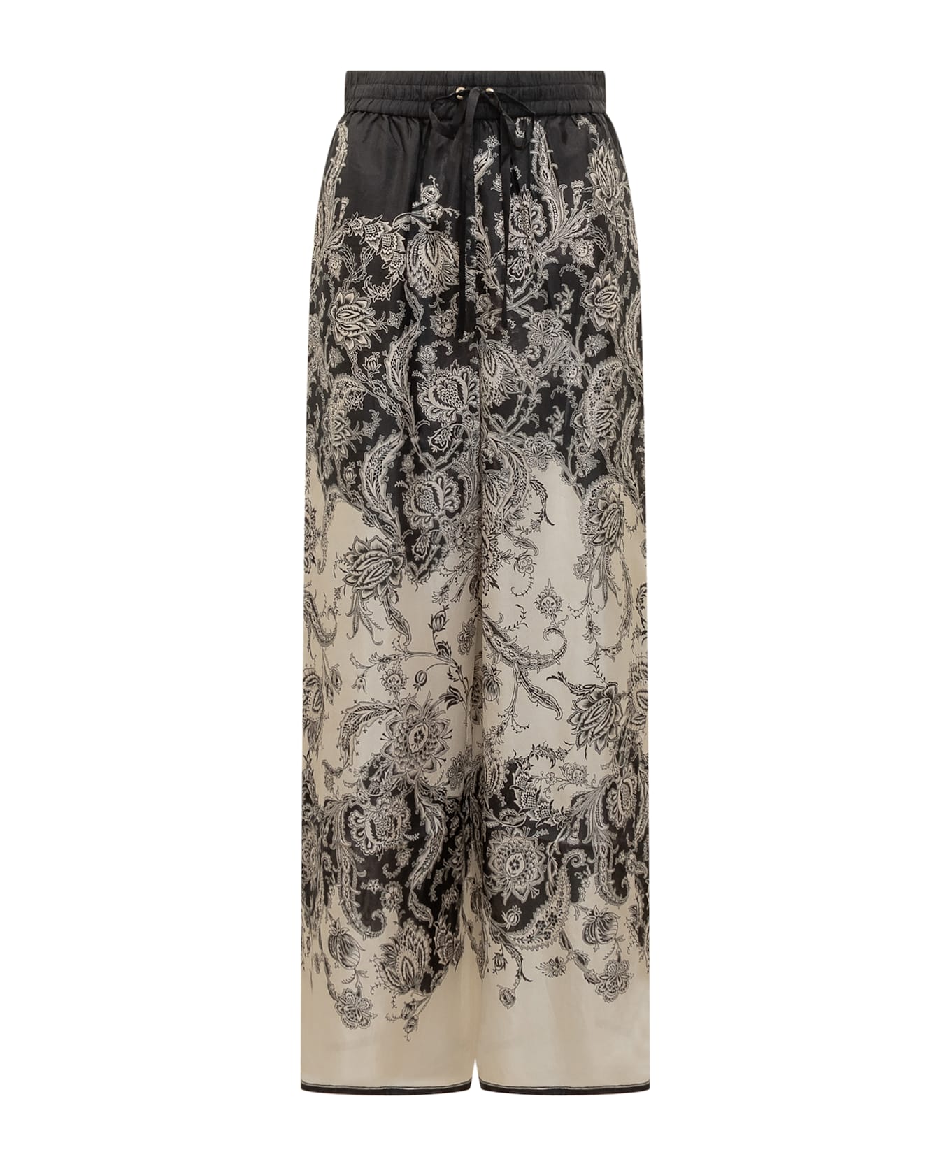 Zimmermann Rhiannon Trousers - CREAM/BLACK FLORAL