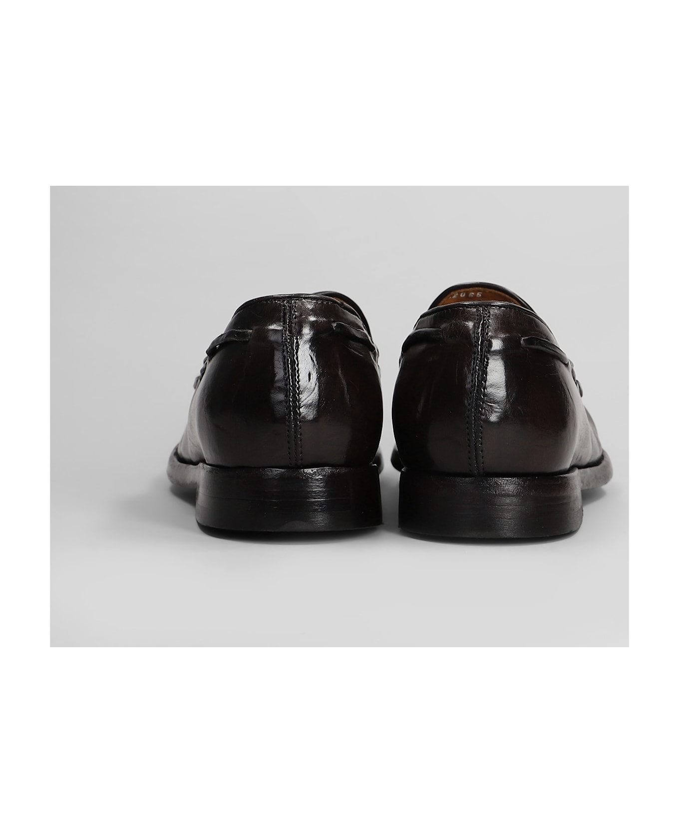 Green George Loafers In Dark Brown Leather - dark brown