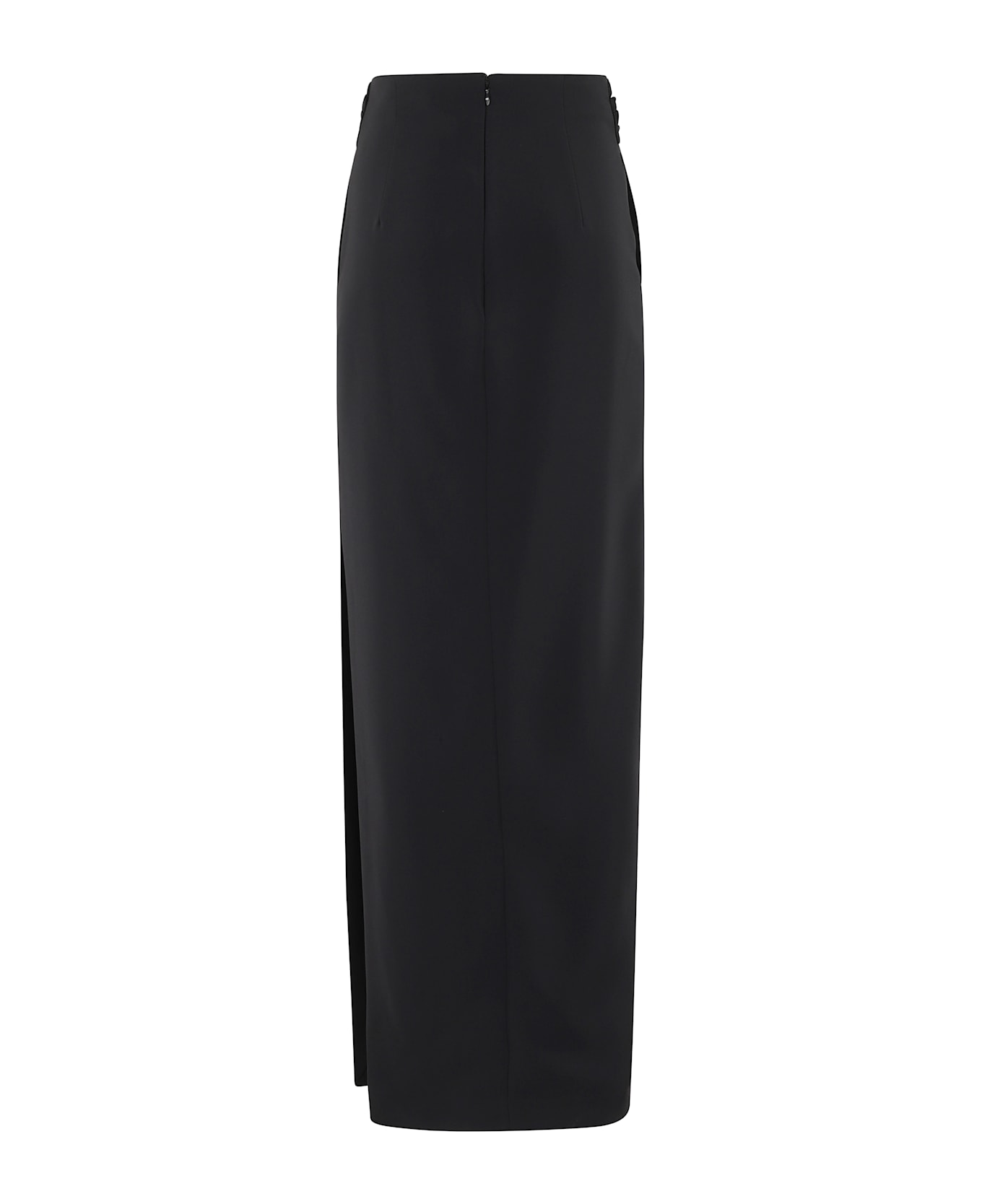 Elisabetta Franchi Satin Bow Crêpe Skirt - Nero