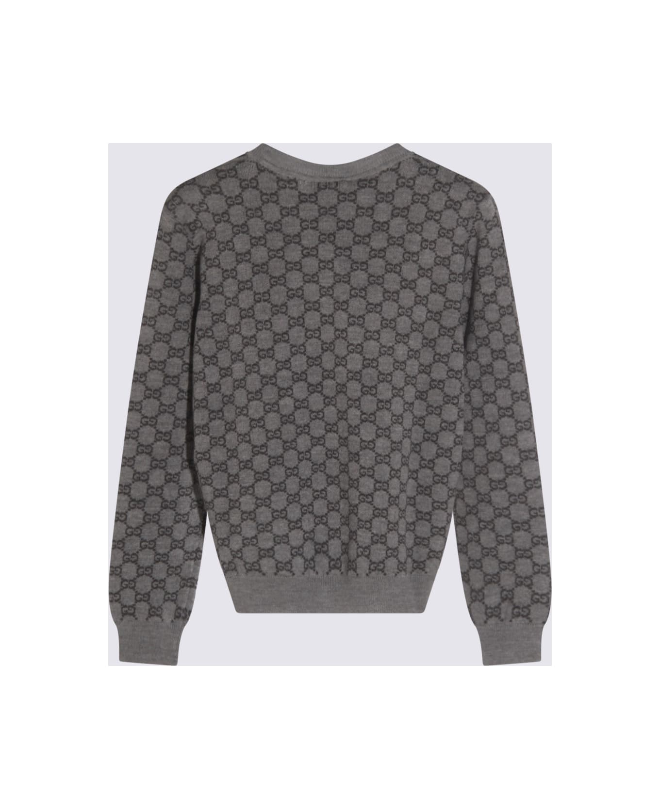 Gucci Grey Wool Knitwear - MEDIUM GREY/DK GREY