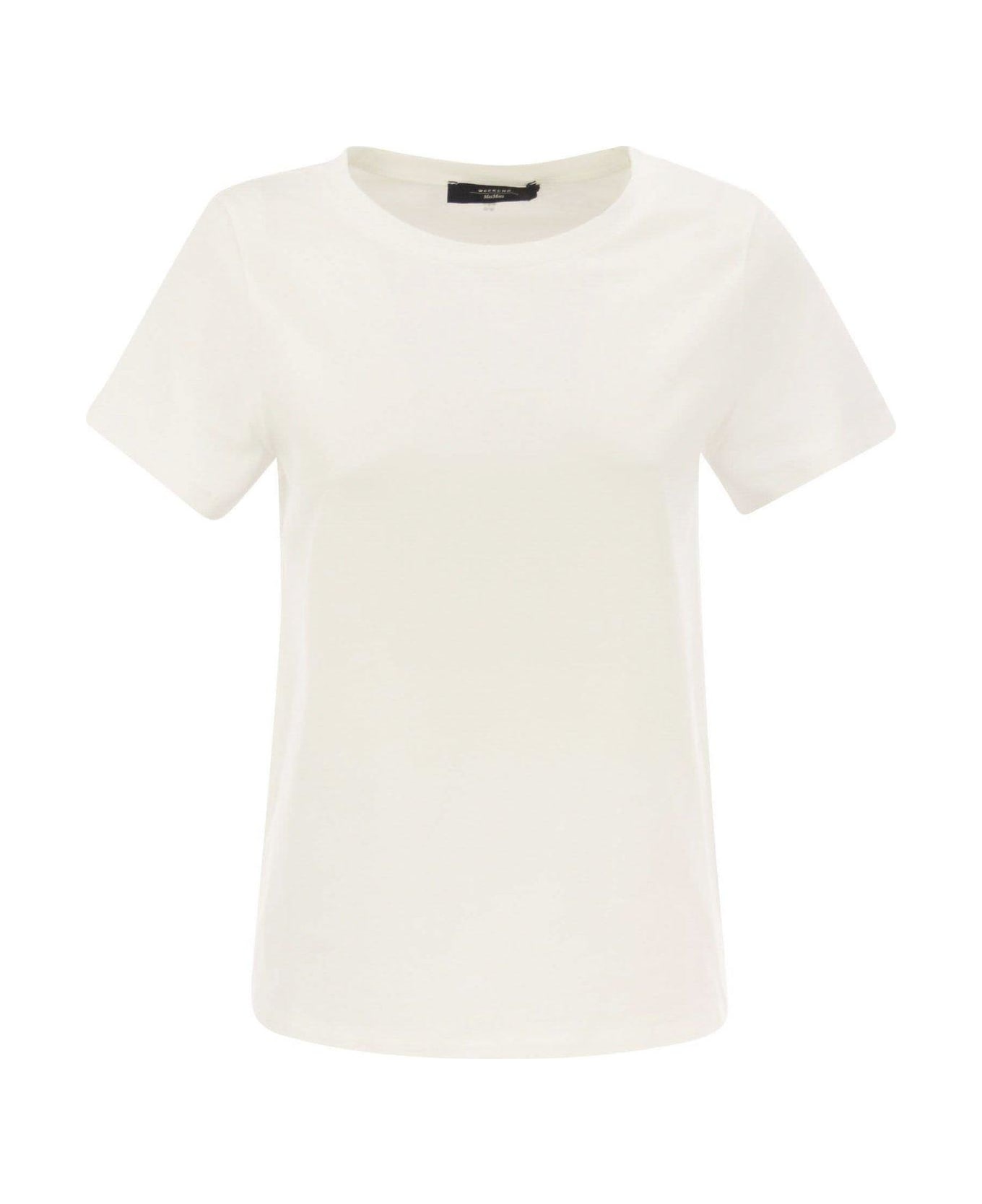 Weekend Max Mara Crewneck Short-sleeved T-shirt - Bianco Tシャツ