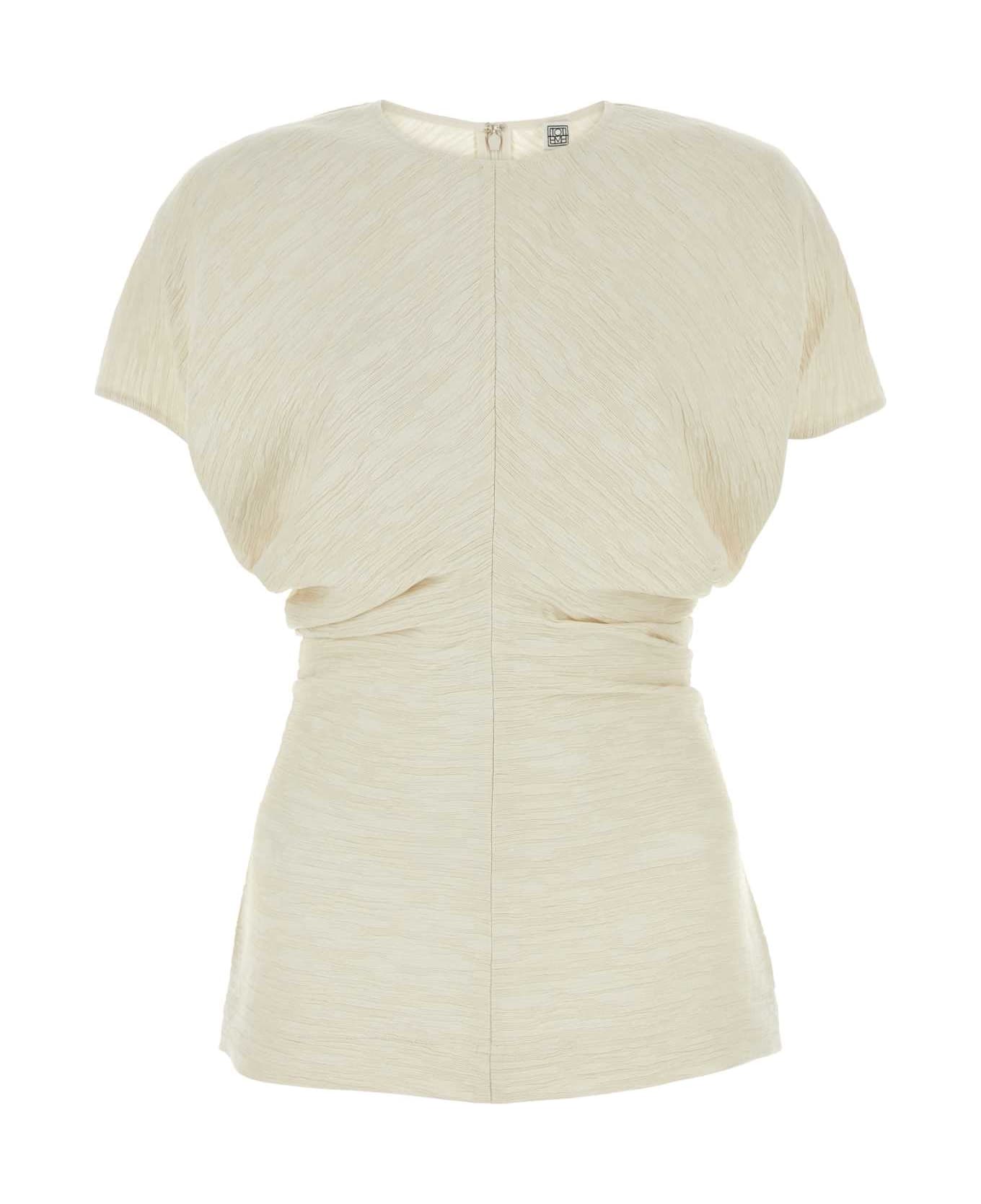 Totême Ivory Viscose Blend Top - CREAM