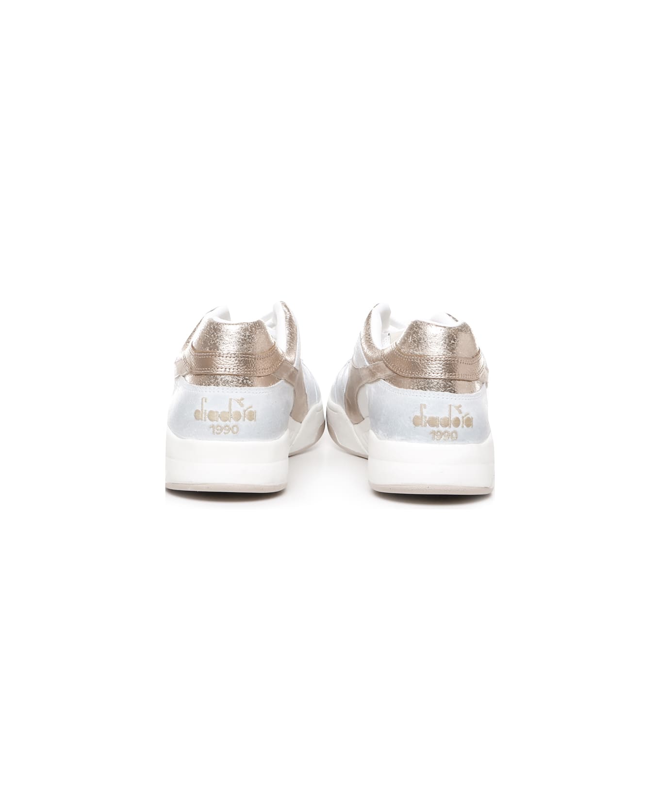 Diadora Heritage Sneakers B.560 Crackle Lamé - White, laminated
