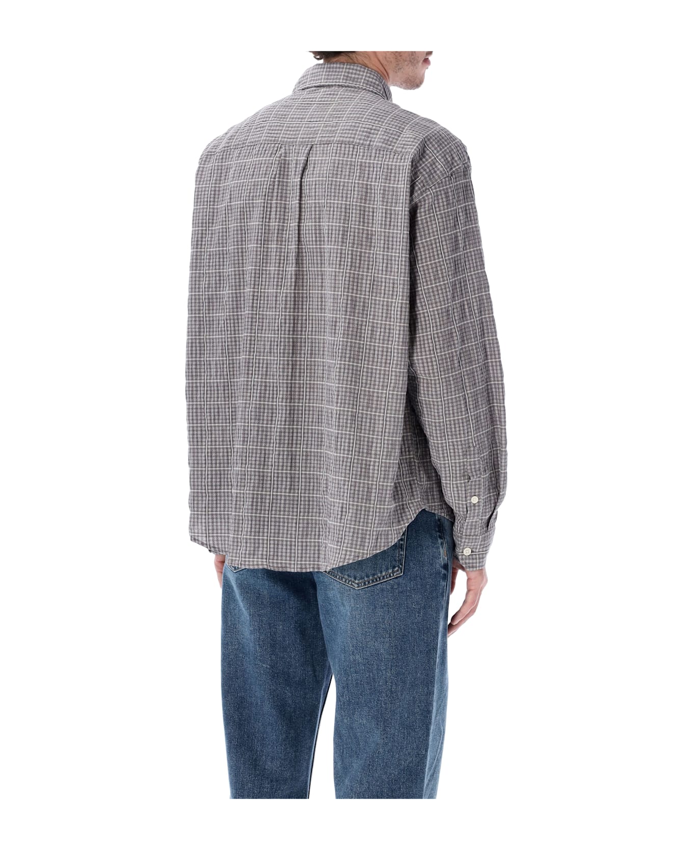 mfpen Executive Shirt Grey Textured Check - GREY