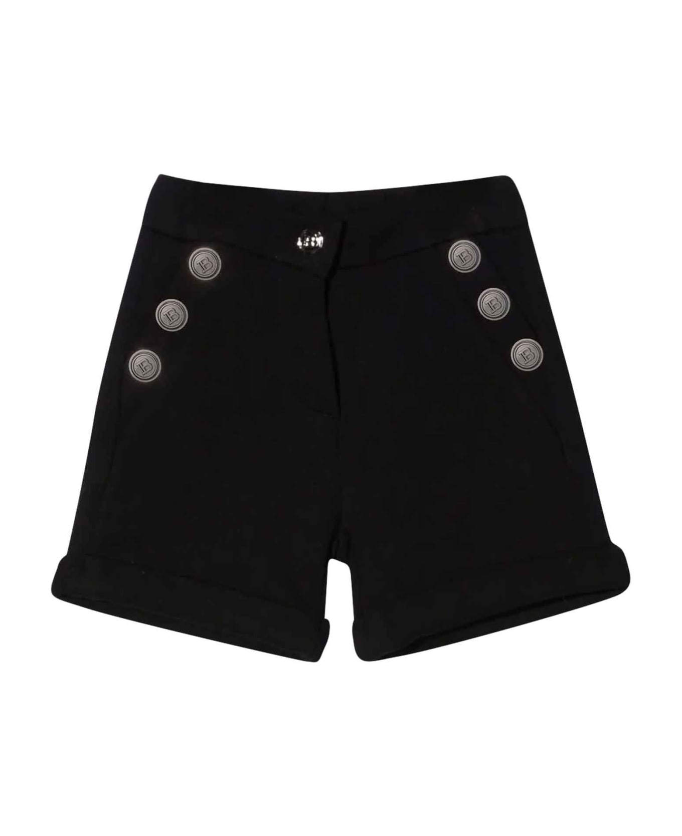 Balmain Black Shorts - Nero/argento