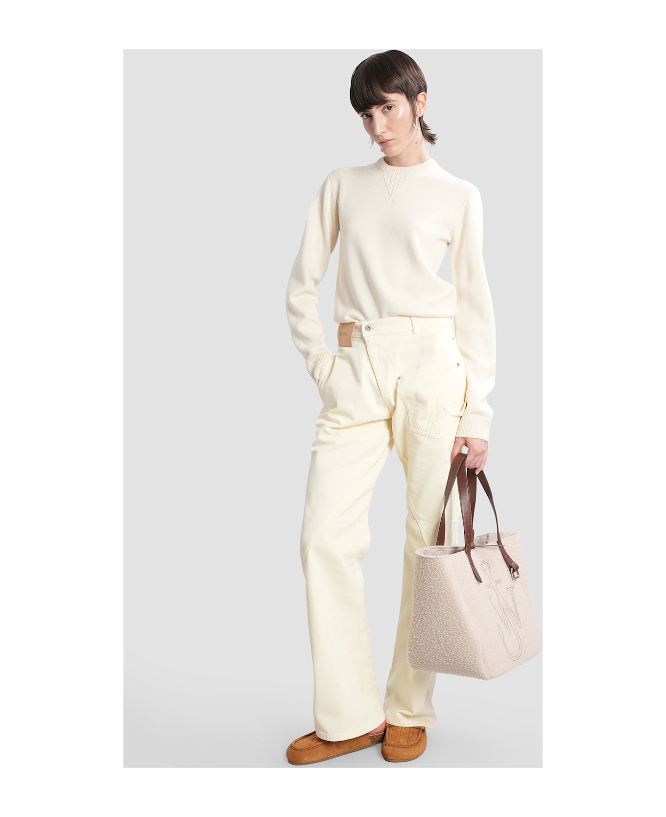 J.W. Anderson Knitwear In Beige Wool - beige
