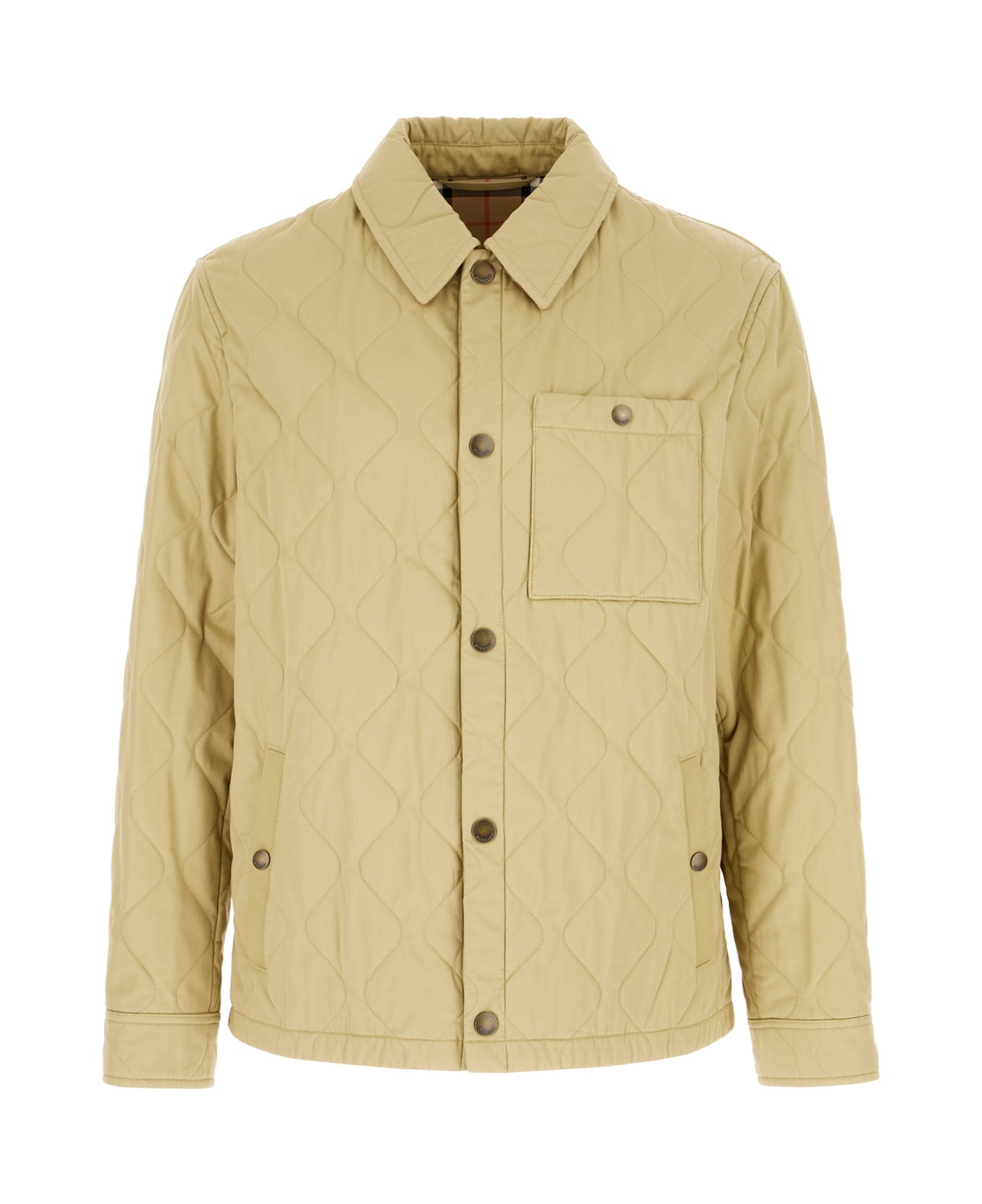 Burberry Khaki Green Cotton Padded Jacket - HAMPER