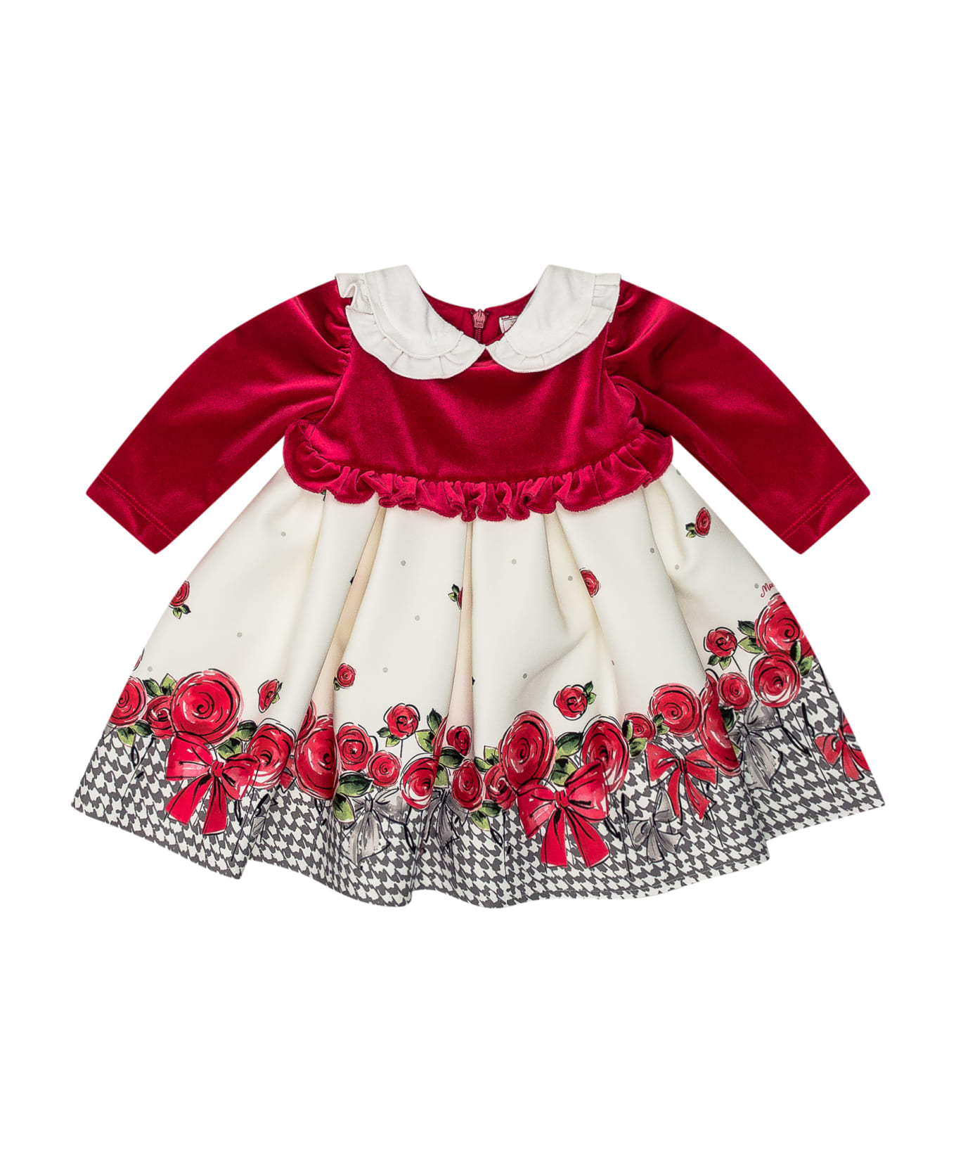 Monnalisa St.rose Dress - PANNA RUBINO