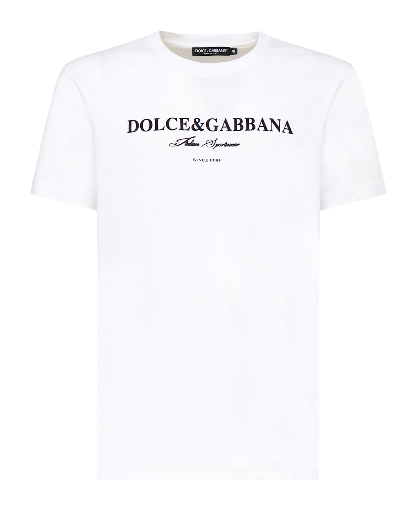 Dolce 
Gabbana Flock Print T-shirt - White