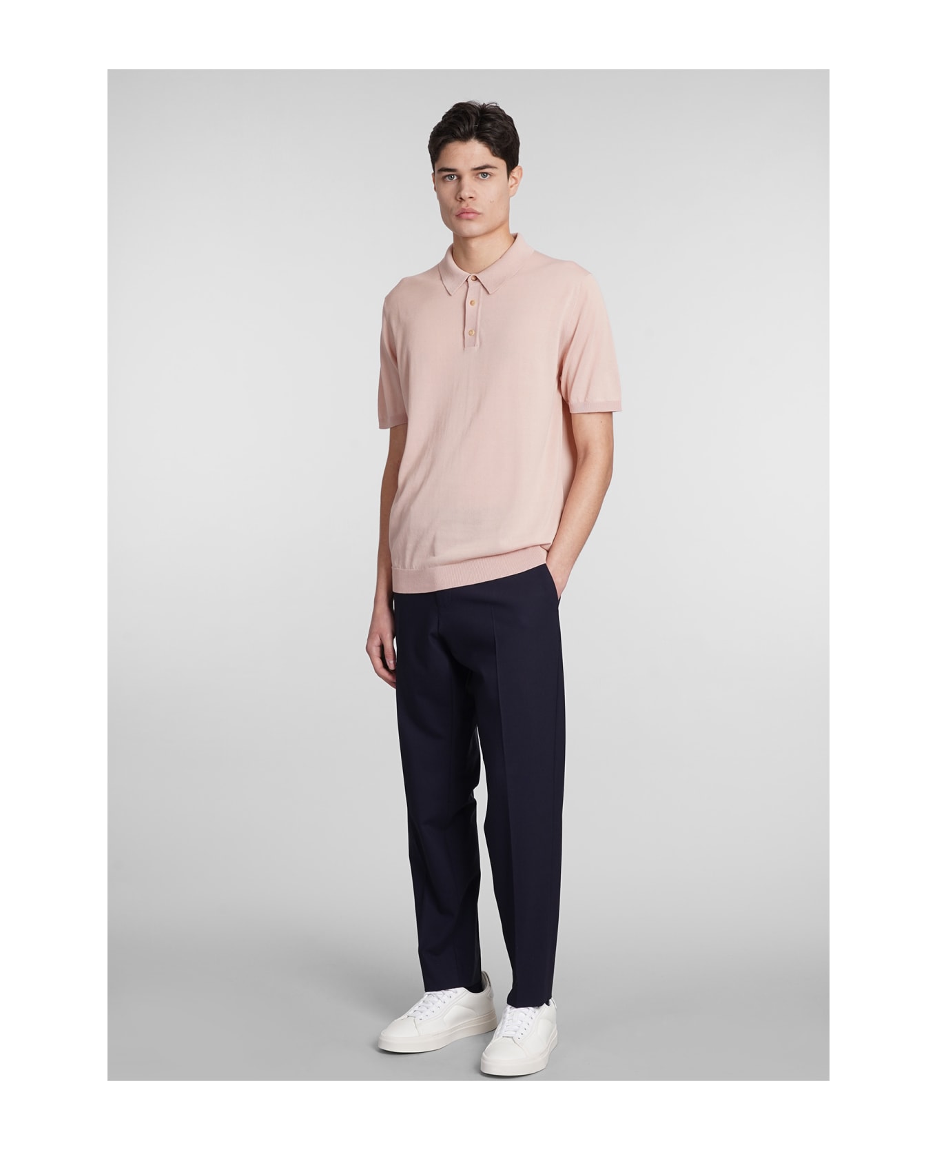 Roberto Collina Polo In Rose-pink Cotton - rose-pink ポロシャツ