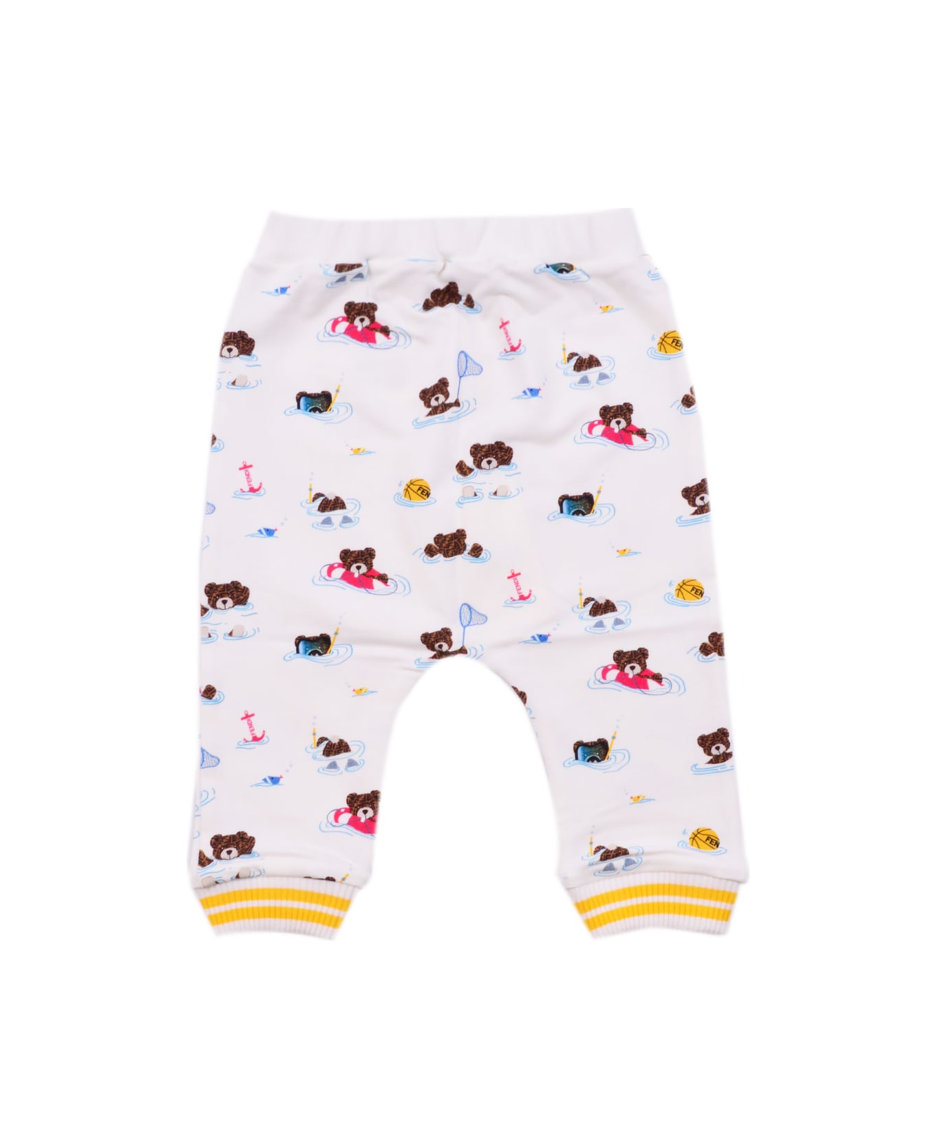 Fendi Cotton Pants - White