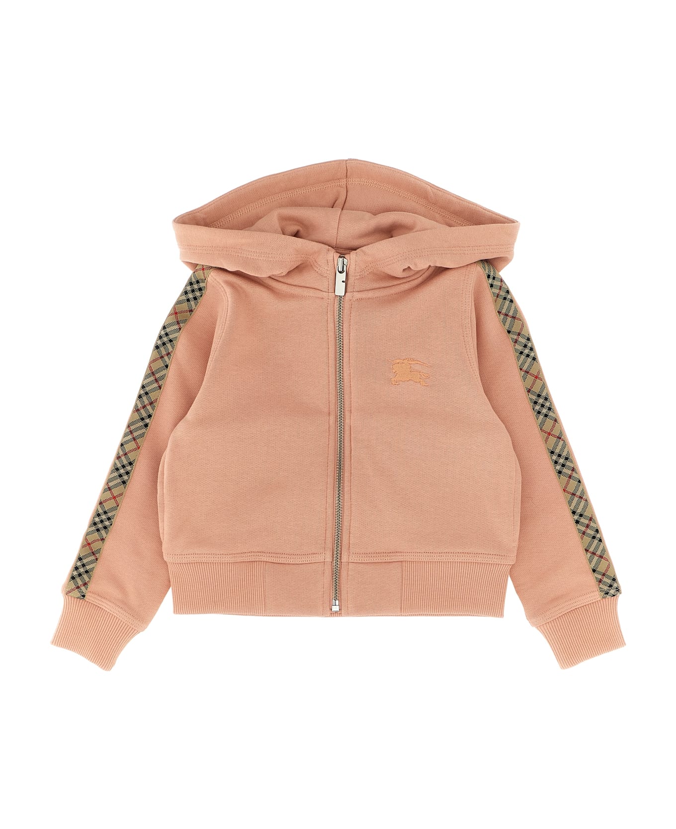 Burberry 
elin Check Tape
 Hoodie - Pink