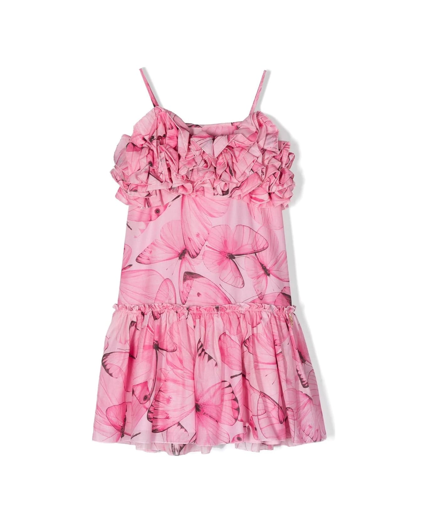 Miss Blumarine Dress With Graphic Print - Pink