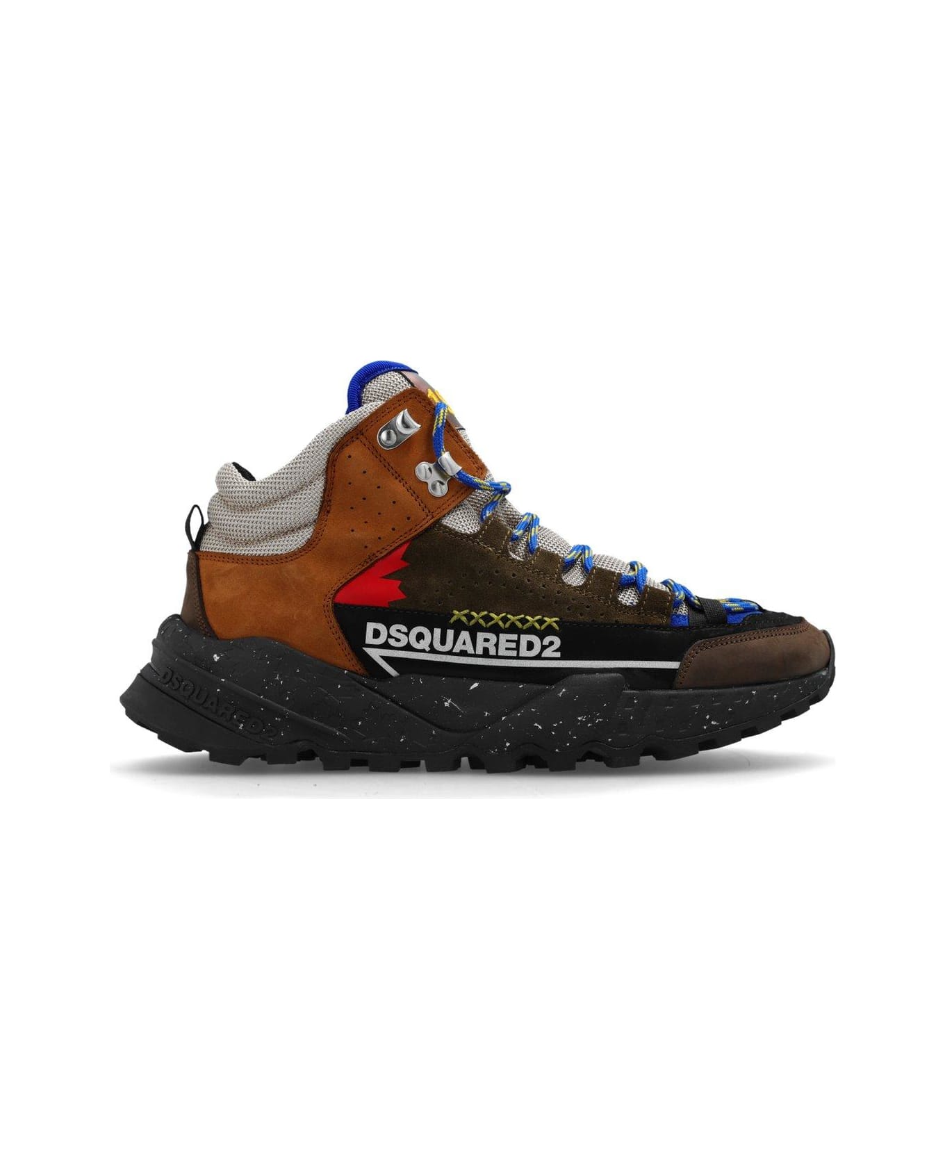 Dsquared2 Logo-printed High-top Lace-up Sneakers - Militare