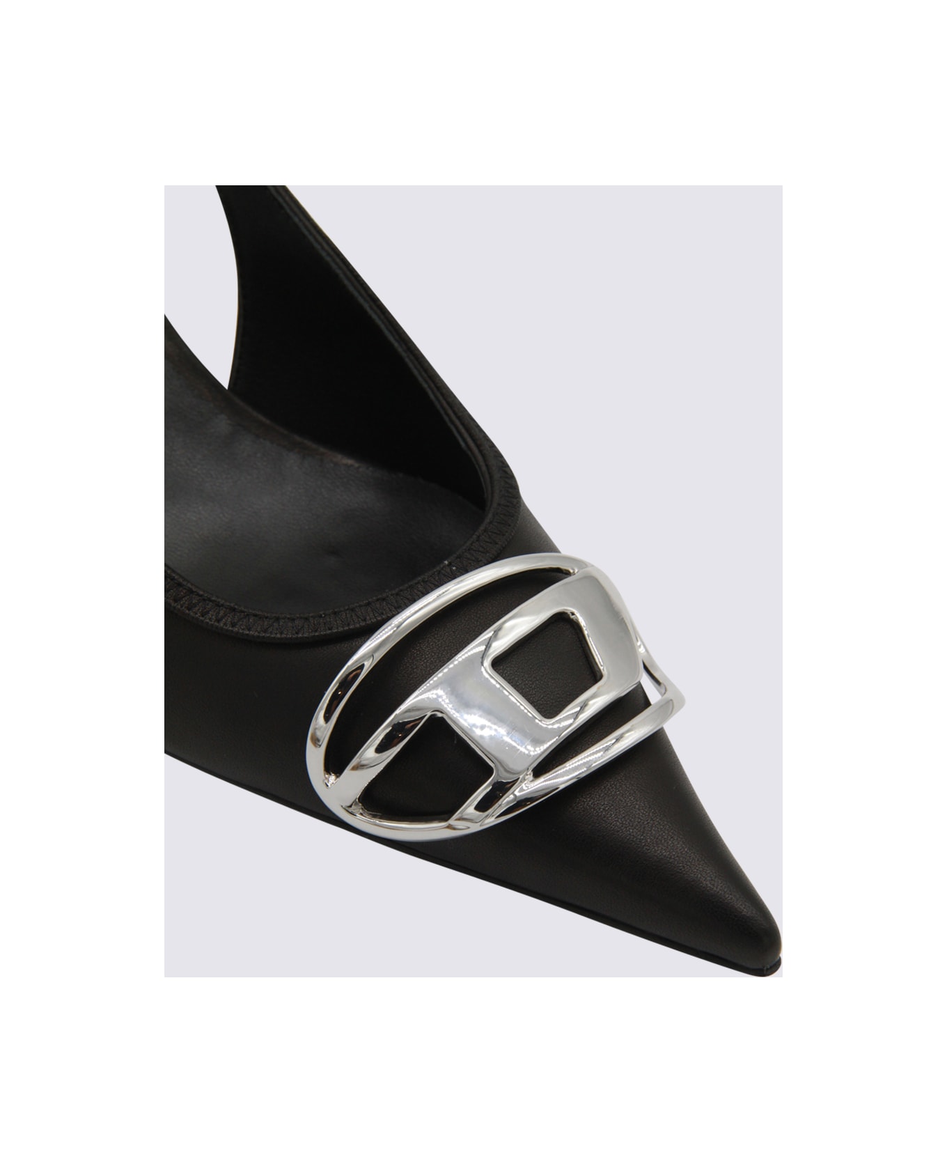 Diesel Black Leather D Venus Pumps - Black