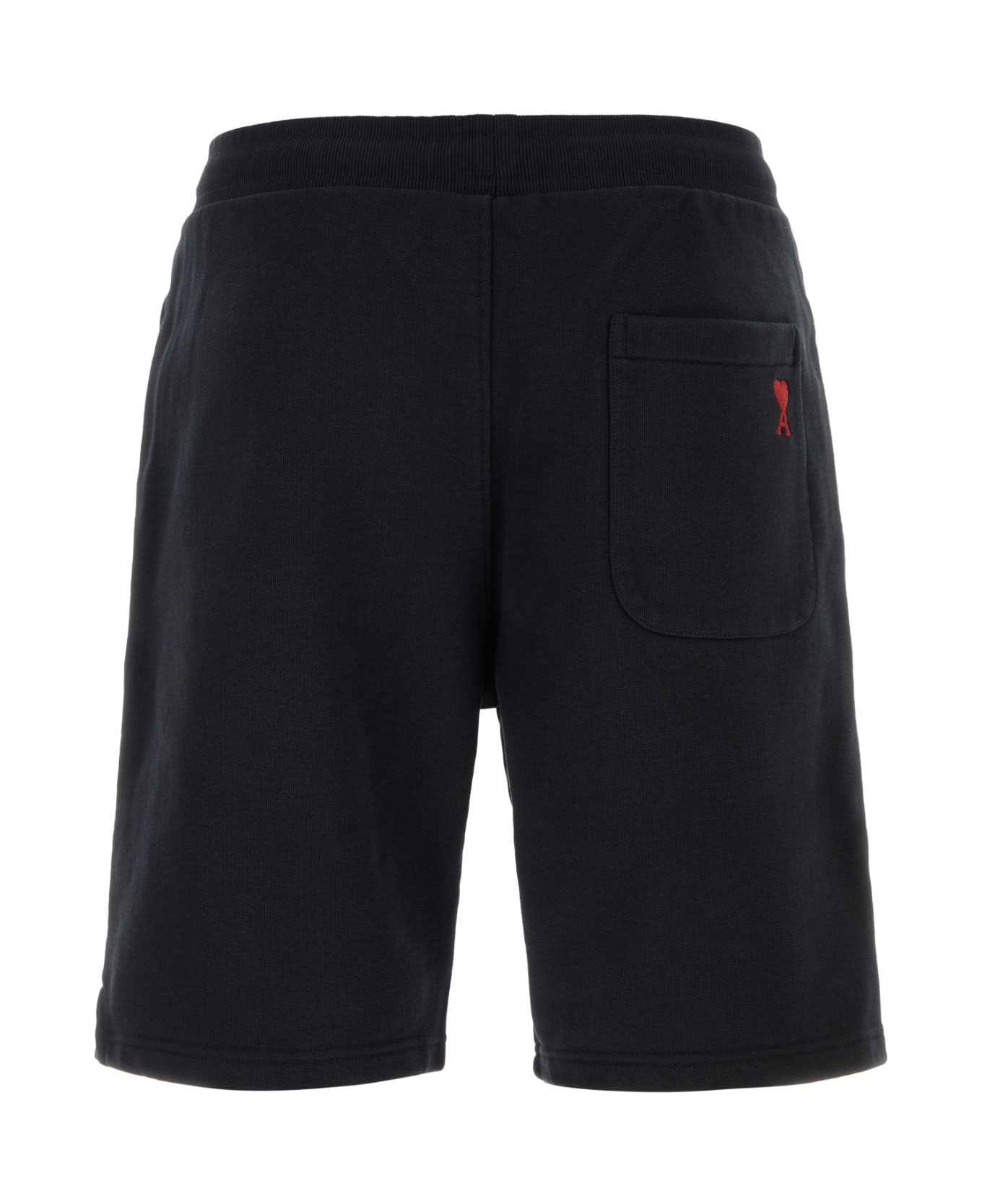 Ami Alexandre Mattiussi Black Stretch Cotton Bermuda Shorts - Black