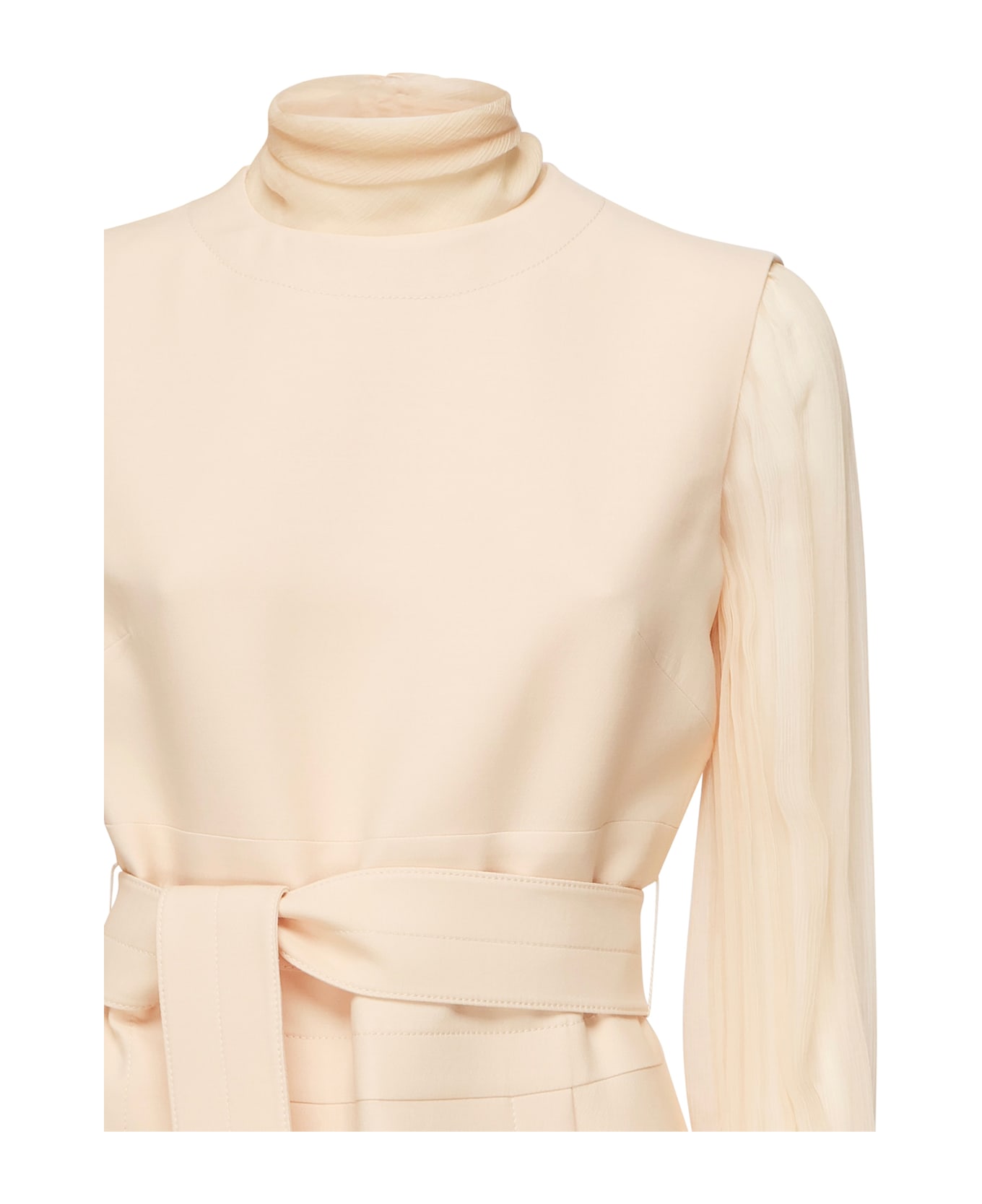 Valentino Garavani Short Crepe Couture Dress - Beige