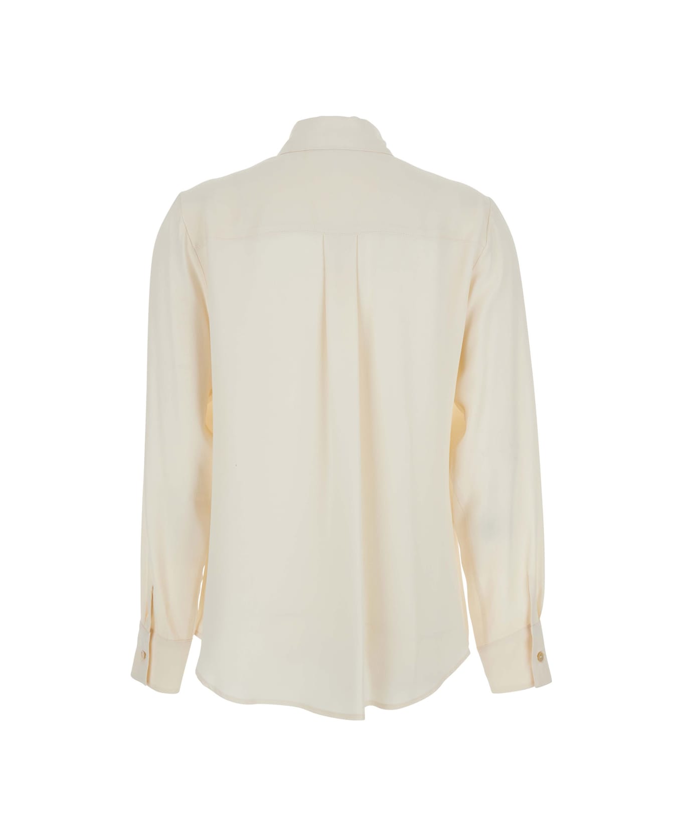 Mauro Grifoni White Shirt With Classic Collar And Buttoned Cuffs In Cotton Blend Woman - White